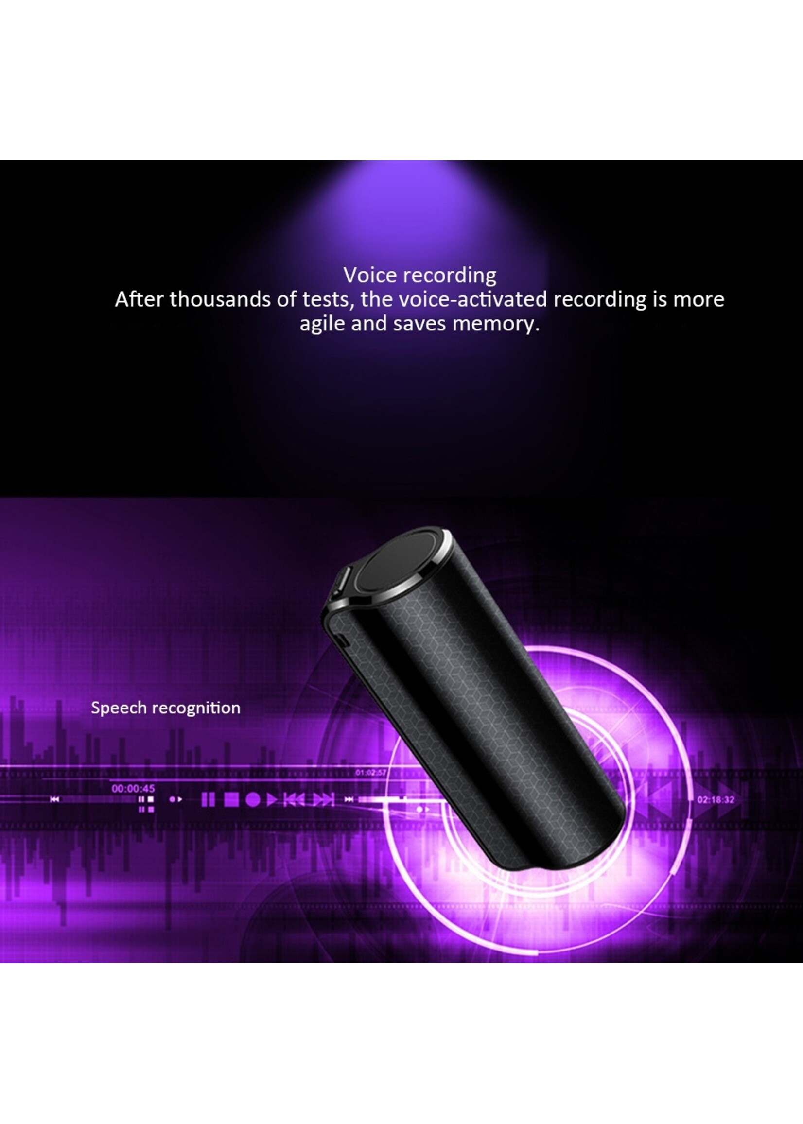Mini Audio Recorder 600 Uur Opname 16Gb 32Gb