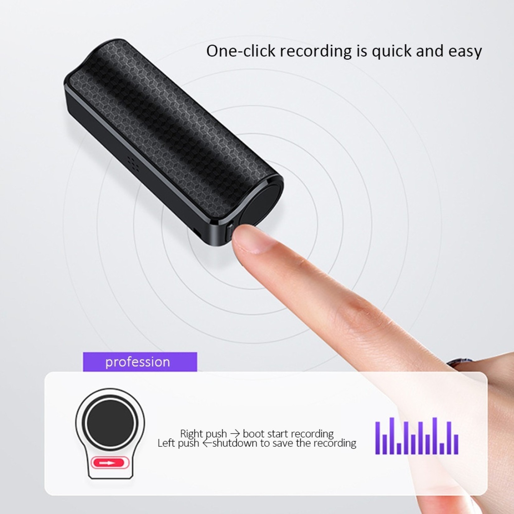 Mini Audio Recorder 600 Uur Opname 16Gb 32Gb