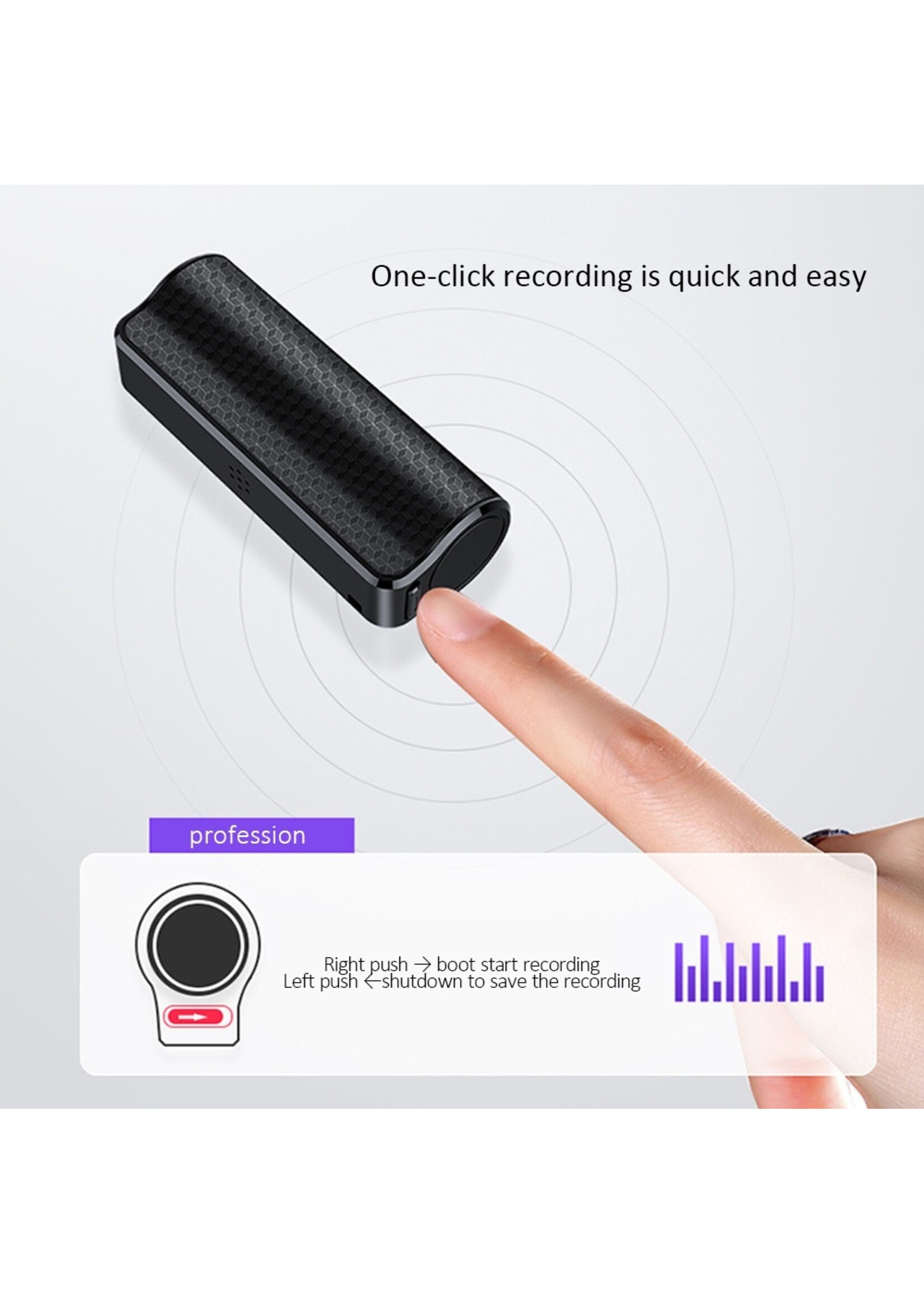 Mini Audio Recorder 600 Uur Opname 16Gb 32Gb