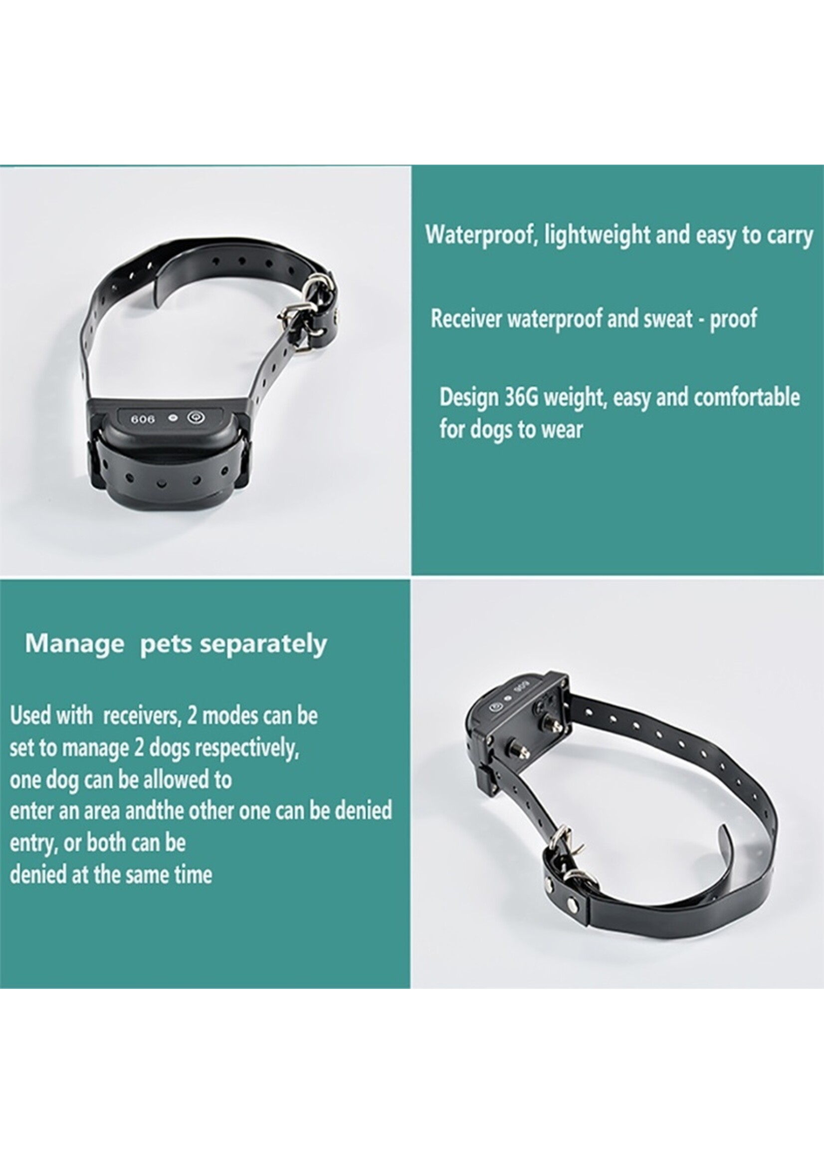 Honden trainingshalsband - elektrische hondentrainingshalsband, Waterdicht, oplaadbaar