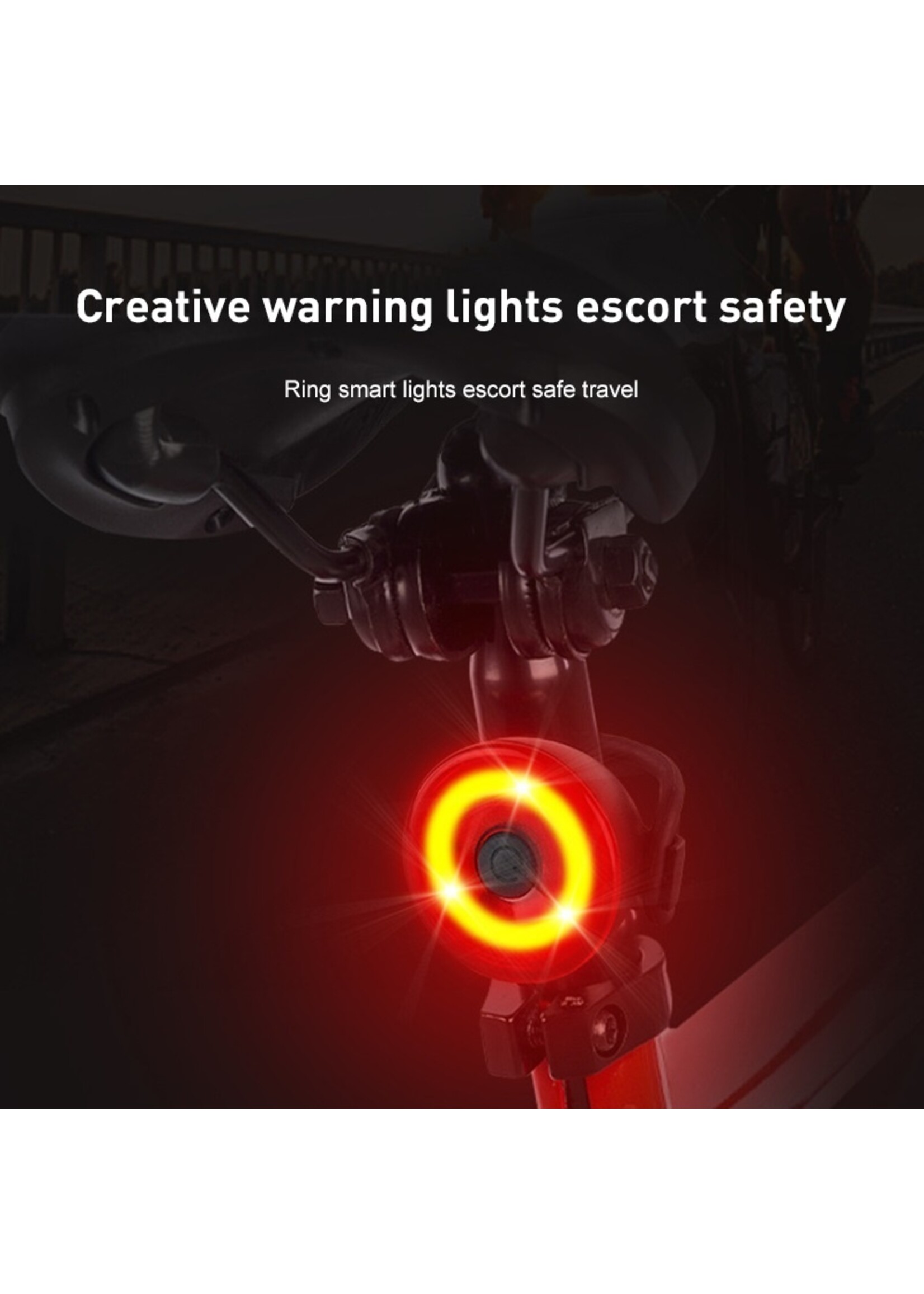 Fiets Voor/Achterlicht Rem Veiligheidswaarschuwing Light Fiets Accessoires met Batterij