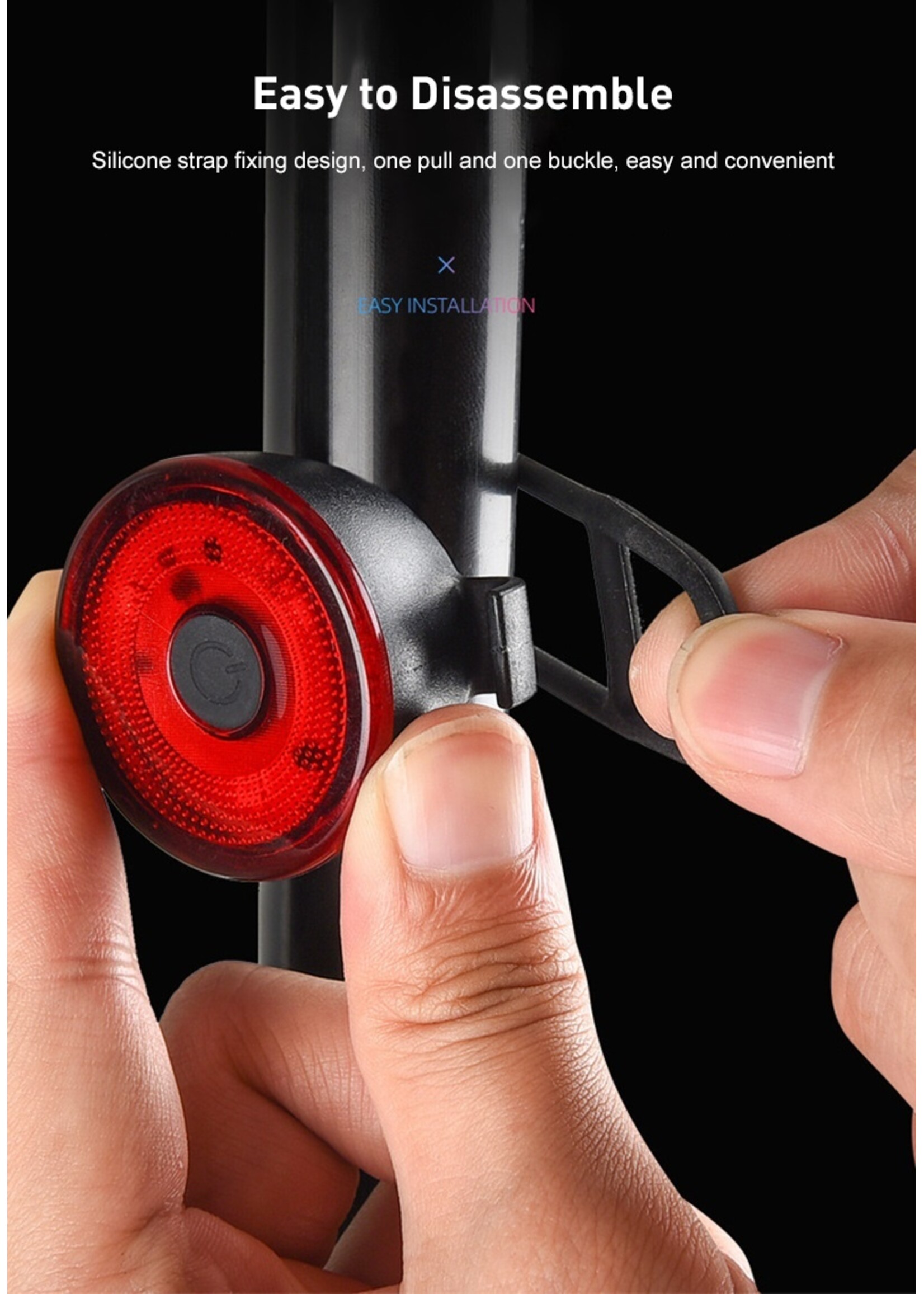 Fiets Voor/Achterlicht Rem Veiligheidswaarschuwing Light Fiets Accessoires met Batterij