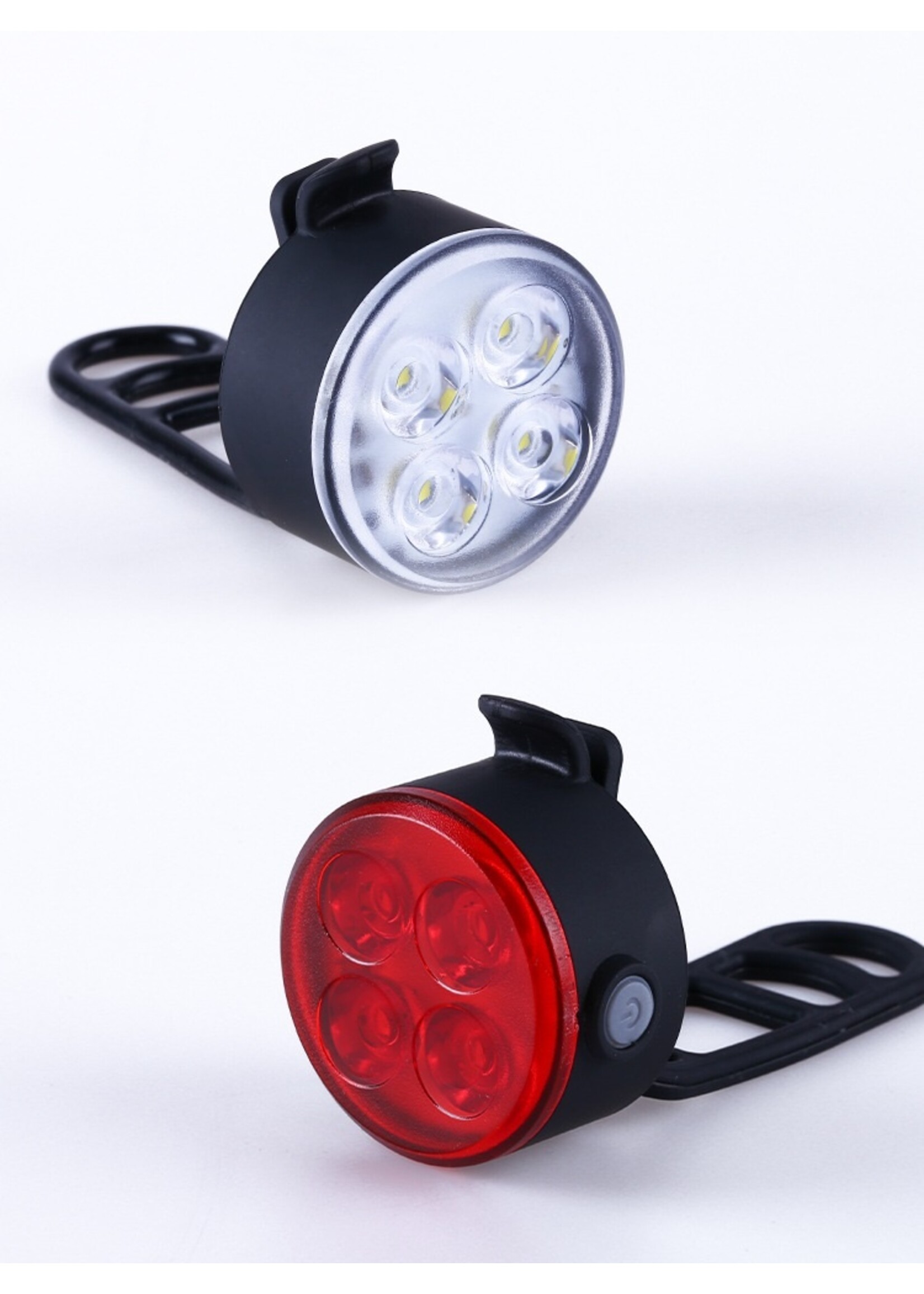 Led fiets voor/achterlicht oplaadbare usb fietsverlichting waterdicht fietsen licht knipperend licht voor rijden voor/achterlamp