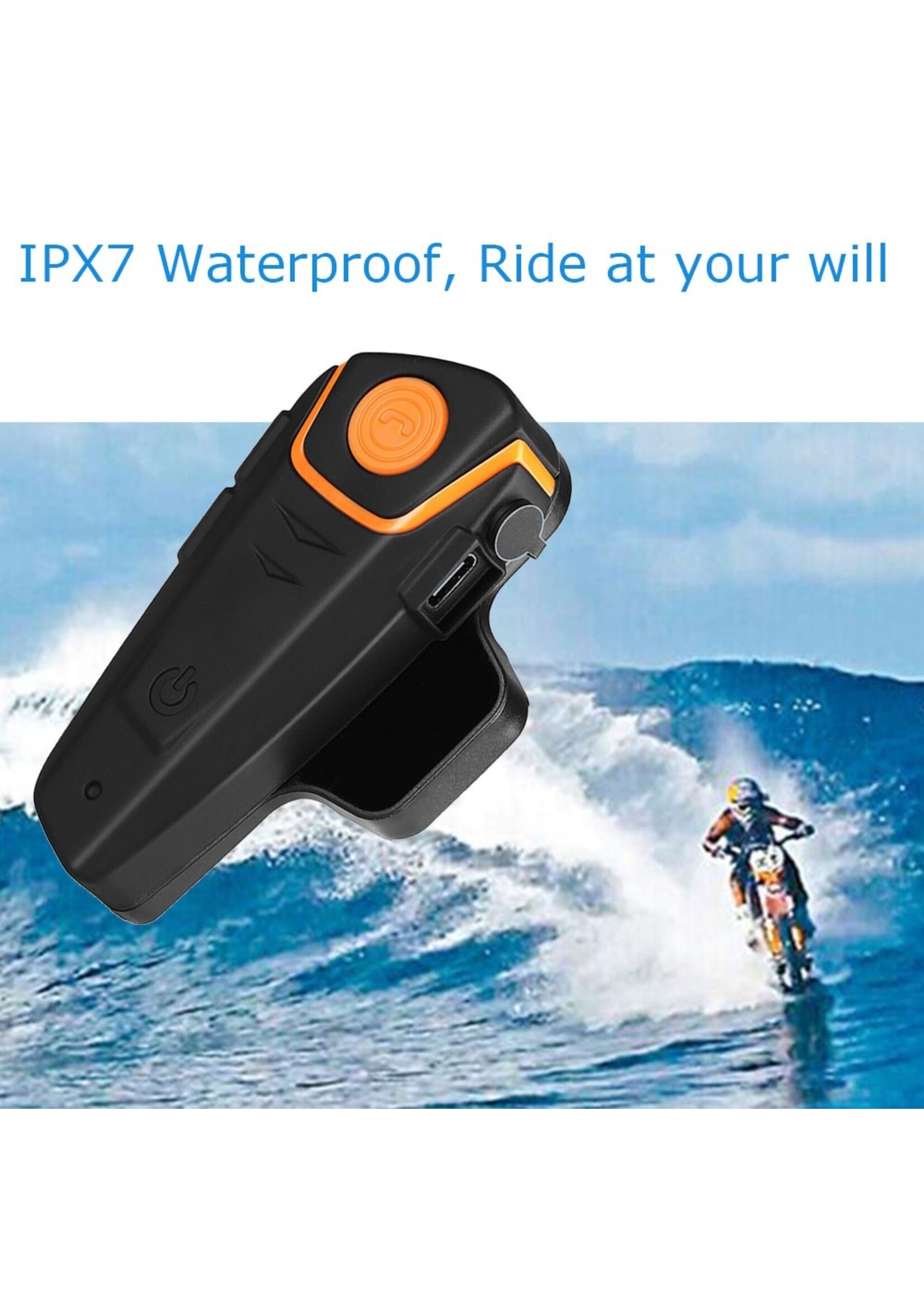 BT S2 Intercom Motorhelm Bluetooth Headset Waterdicht Ruisonderdrukking Luidsprekers FM Radio BT-S2 Intercomunicator Motor 1000M Half open helmet