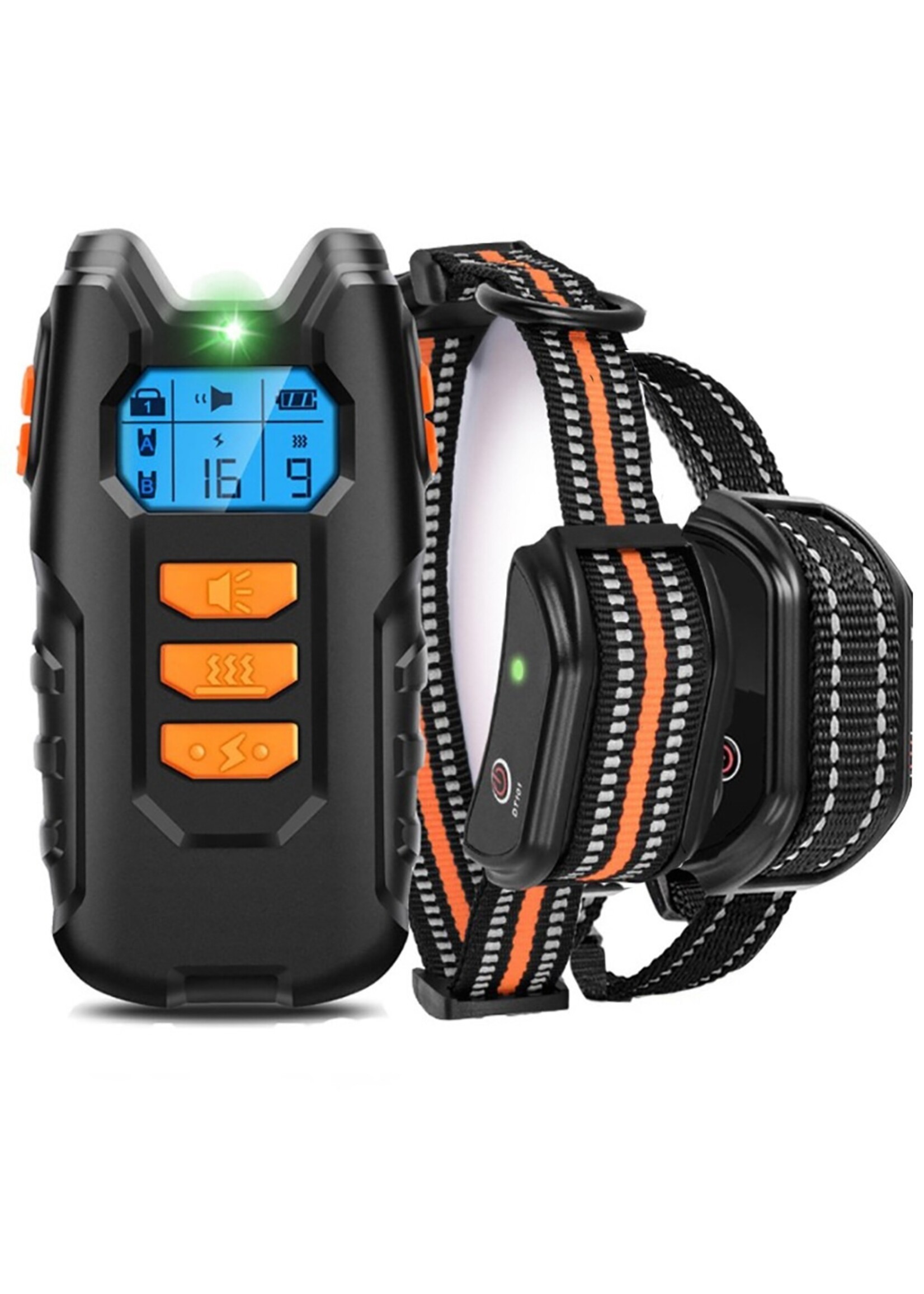 Elektrische halsband voor hondentraining 300 m – huisdier - afstandsbediening - waterdicht -oplaadbaar - met lcd-scherm voor alle maten - blafstop hondenhalsband