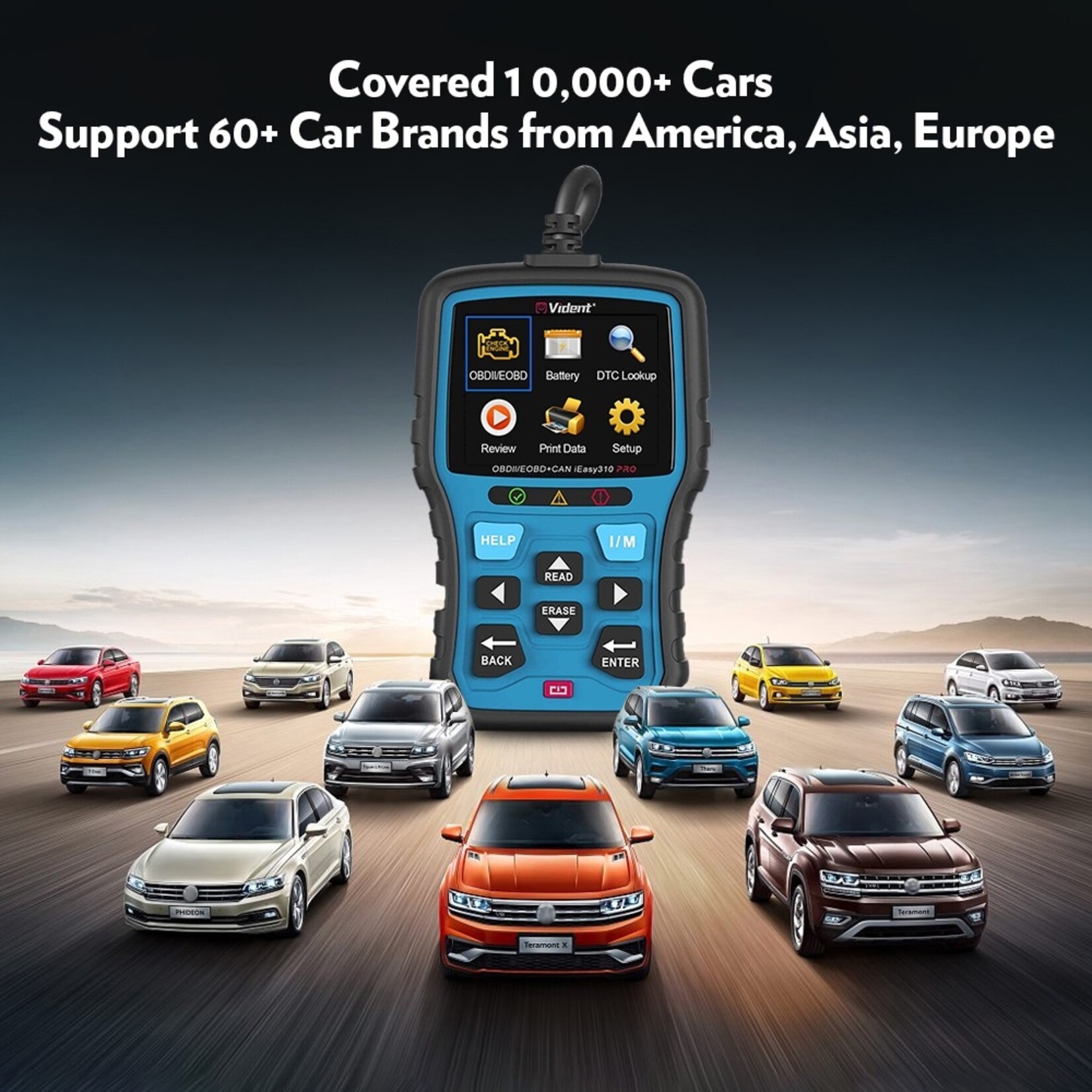 Vident Vident iEasy310Pro CAN OBDII/EOBD-codelezer, Scanner