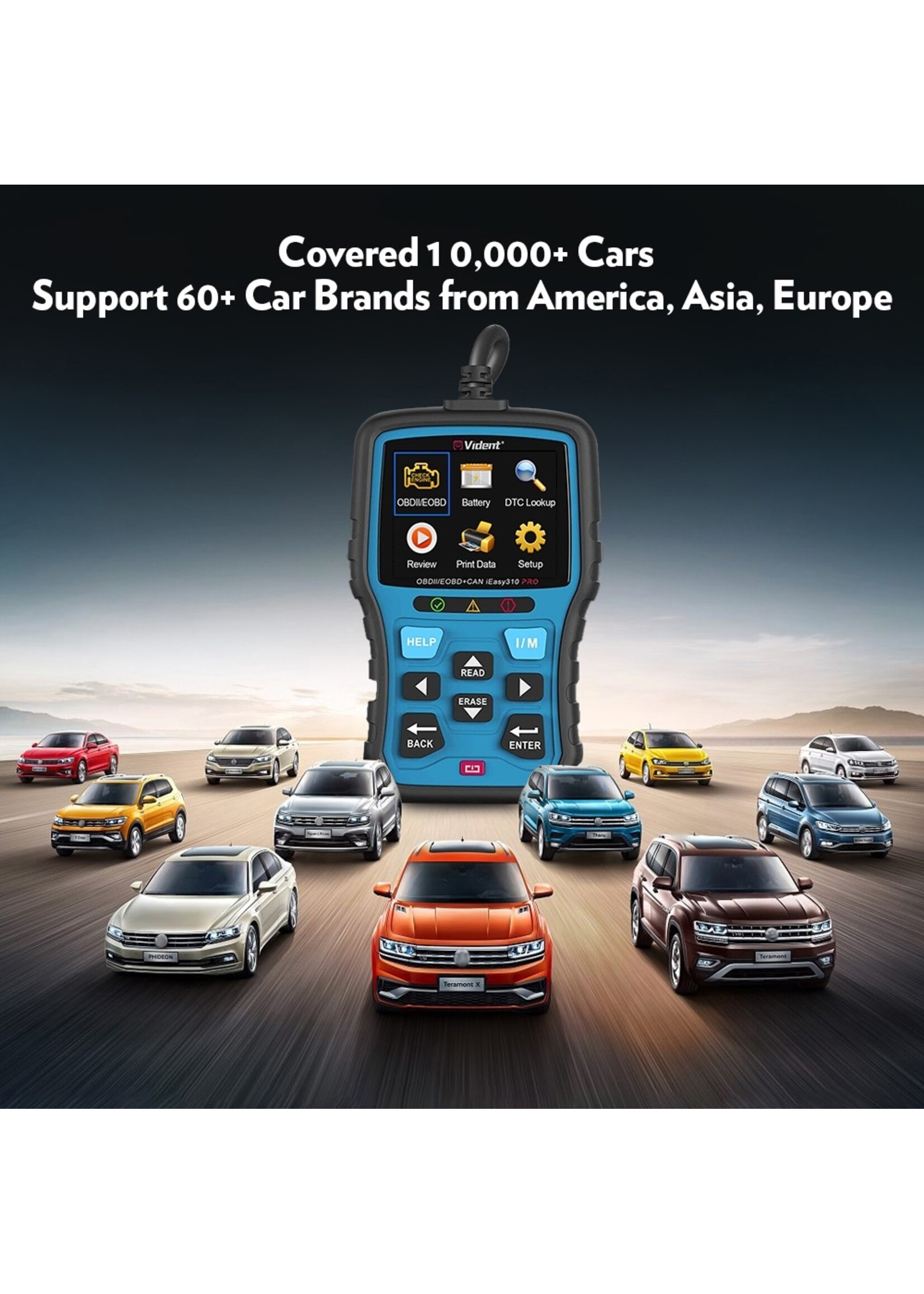 Vident Vident iEasy310Pro CAN OBDII/EOBD-codelezer, Scanner
