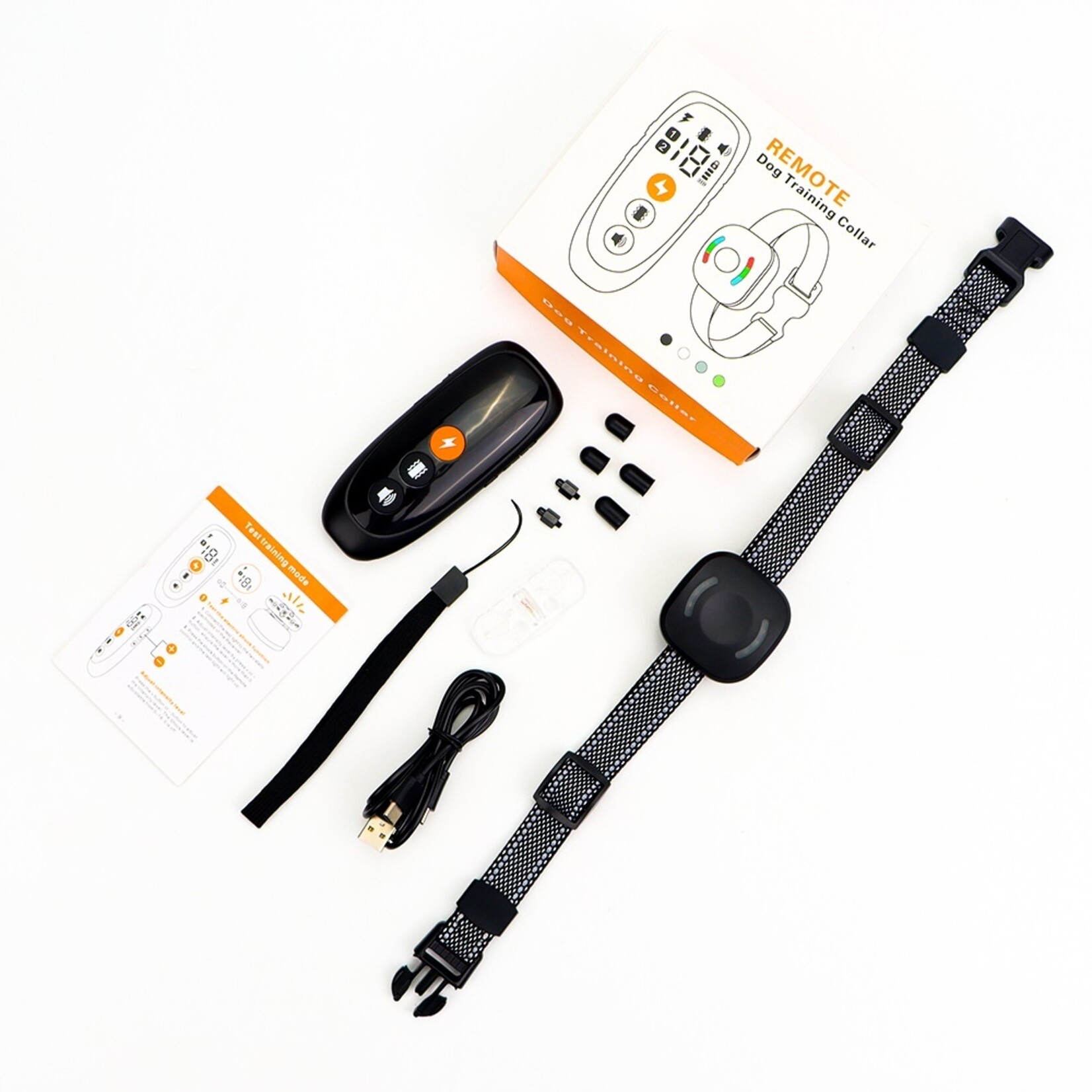 300 m digitale hondentrainingshalsband Afstandsbediening Waterdicht Oplaadbaar met LCD-display voor schok- en trillings geluid van alle maten