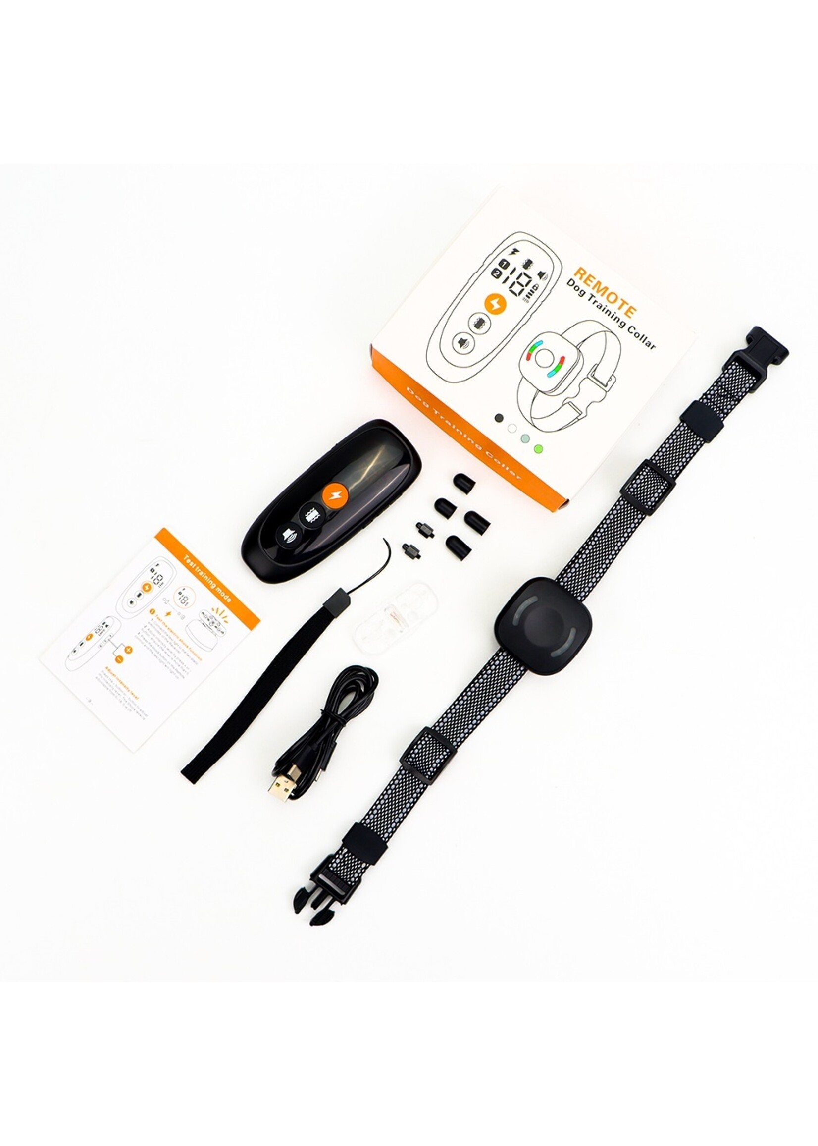 300 m digitale hondentrainingshalsband Afstandsbediening Waterdicht Oplaadbaar met LCD-display voor schok- en trillings geluid van alle maten