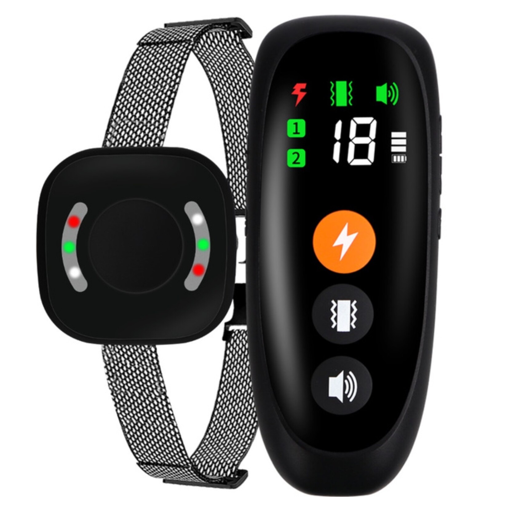 300 m digitale hondentrainingshalsband Afstandsbediening Waterdicht Oplaadbaar met LCD-display voor schok- en trillings geluid van alle maten