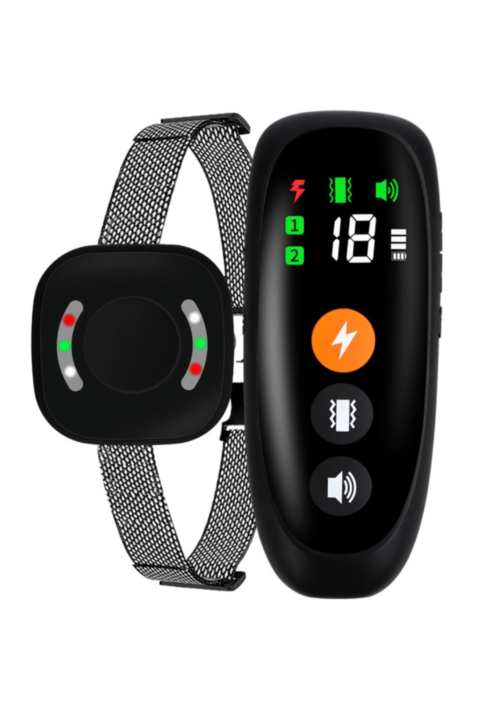 300 m digitale hondentrainingshalsband Afstandsbediening Waterdicht Oplaadbaar met LCD-display voor schok- en trillings geluid van alle maten