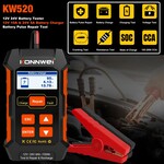 KONNWEI KW520 12V 24V auto-accutester oplader en batterijreparatietool 3 in 1 diagnosescanner