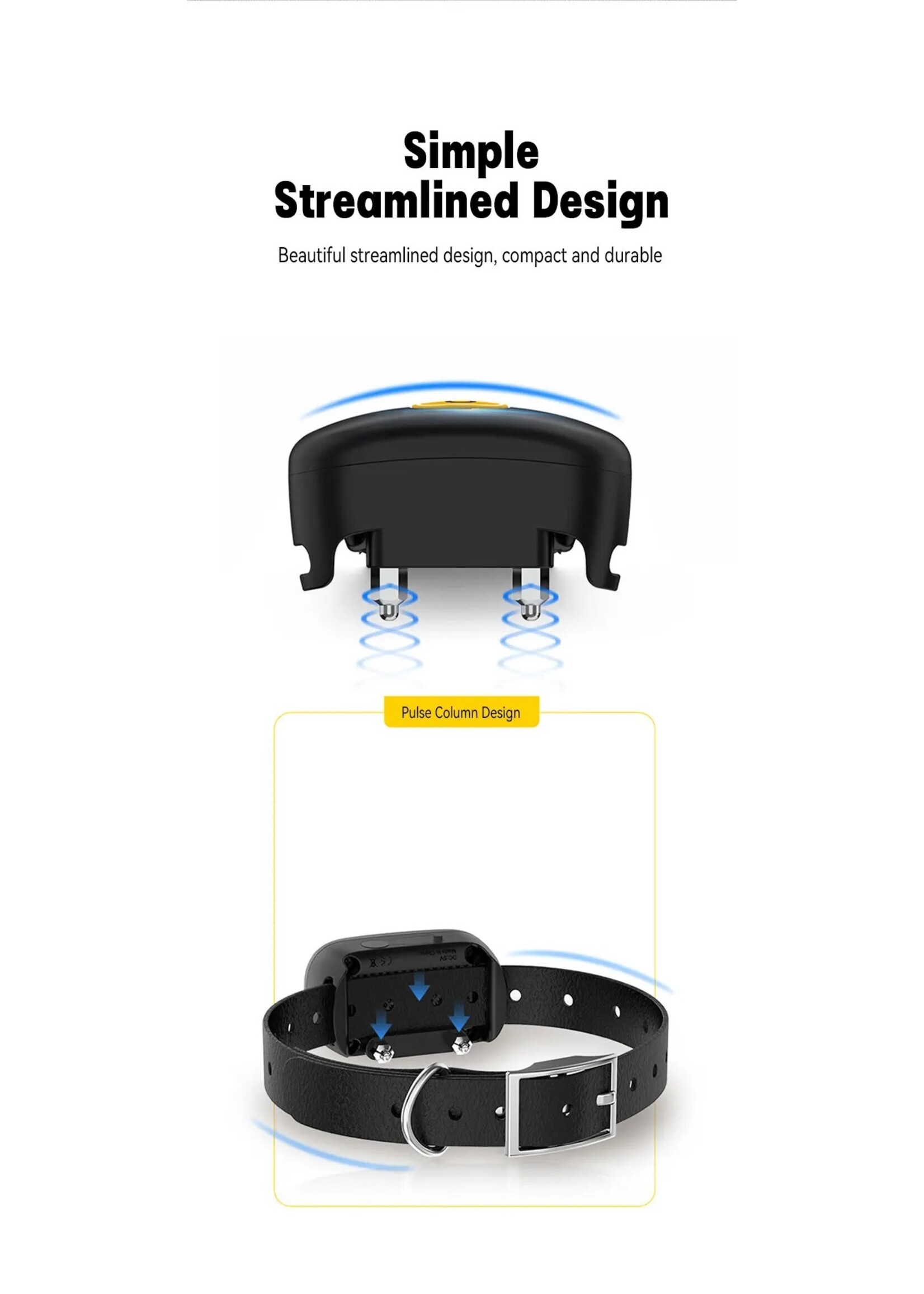 Hondentrainingshalsband zonder vertraging op afstand 300meter waterdichte oplaadbare schokhalsband 3 pieptonen Trillingen Elektrische schokken