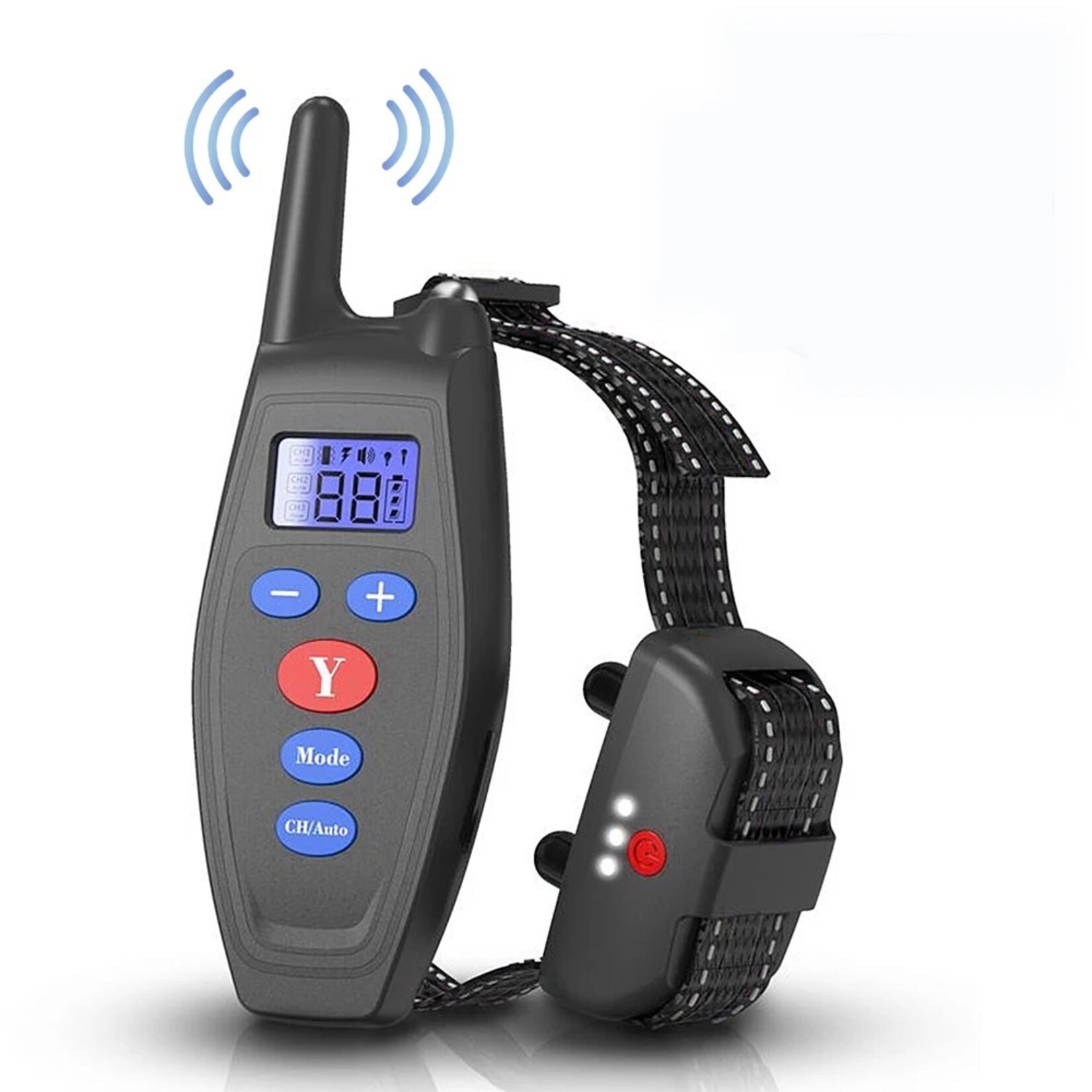 2 In 1 Hond Trainingshalsband Anti Bark 300M Afstandsbediening Elektrische Schok Trillingen Geluid Geen Blaffen Training hond Accessoires