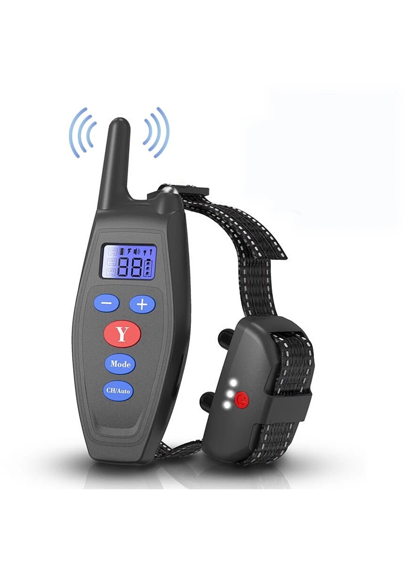 2 In 1 Hond Trainingshalsband Anti Bark 300M Afstandsbediening Elektrische Schok Trillingen Geluid Geen Blaffen Training hond Accessoires