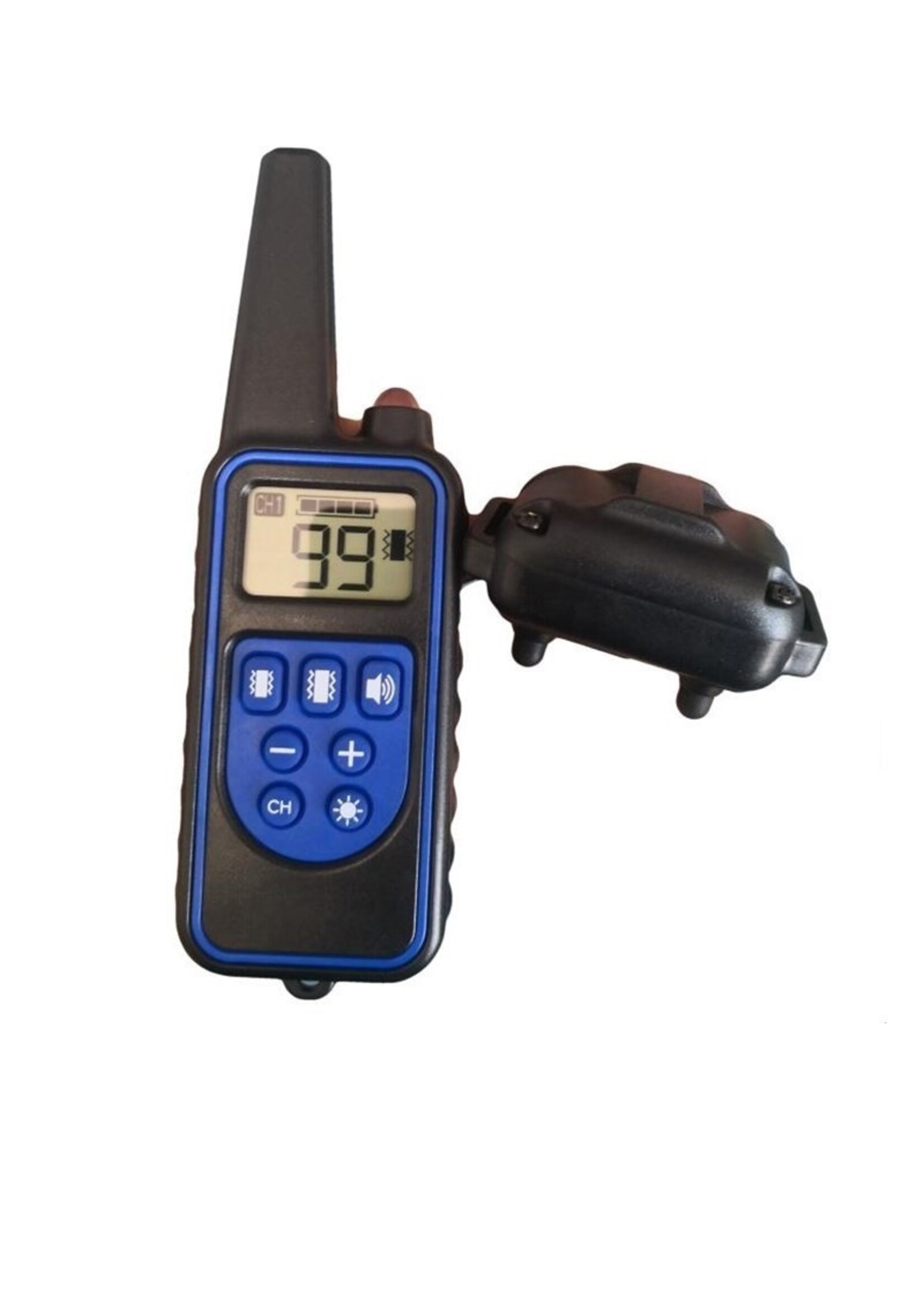 (Geen Schok) Trainingshalsband - waterbestendig - trilling/licht/geluid - 300 m bereik voor 1 hond