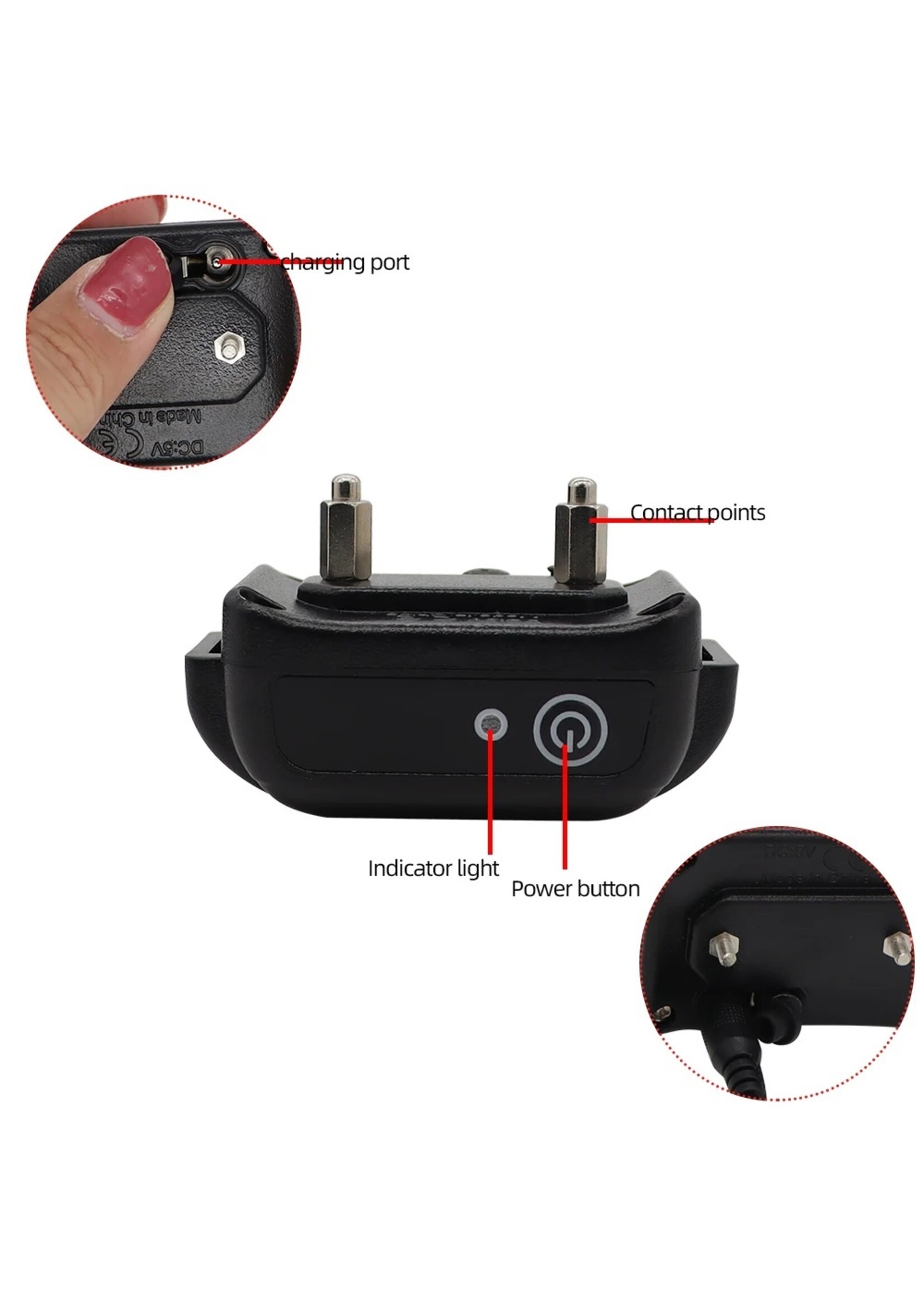 998DB Hondentraining halsband 300M afstandsbediening met 3 trainingsmodi Statische trilling en pieptoon - Oplaadbaar