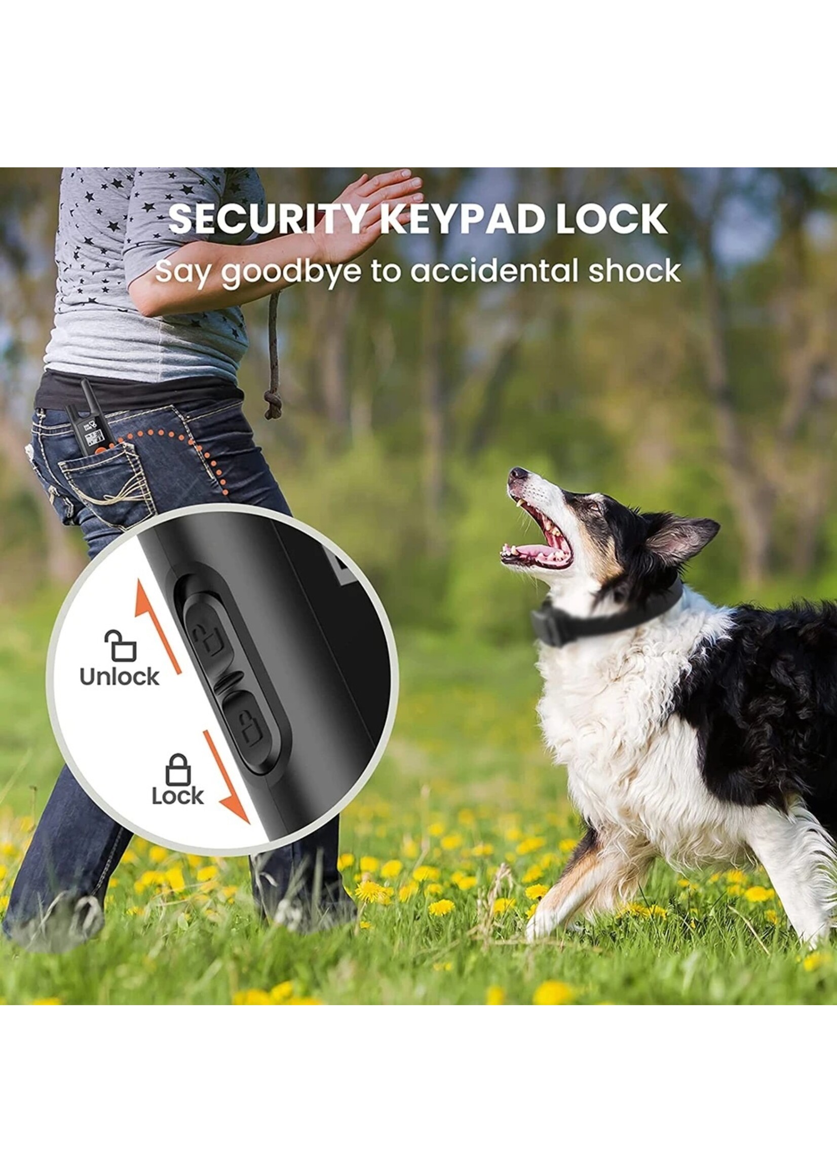 Hondentrainingshalsband voor alle honden Huisdier met LCD Oplaadbare USB Anti-blafschok Trilling geluid Trainingshalsband