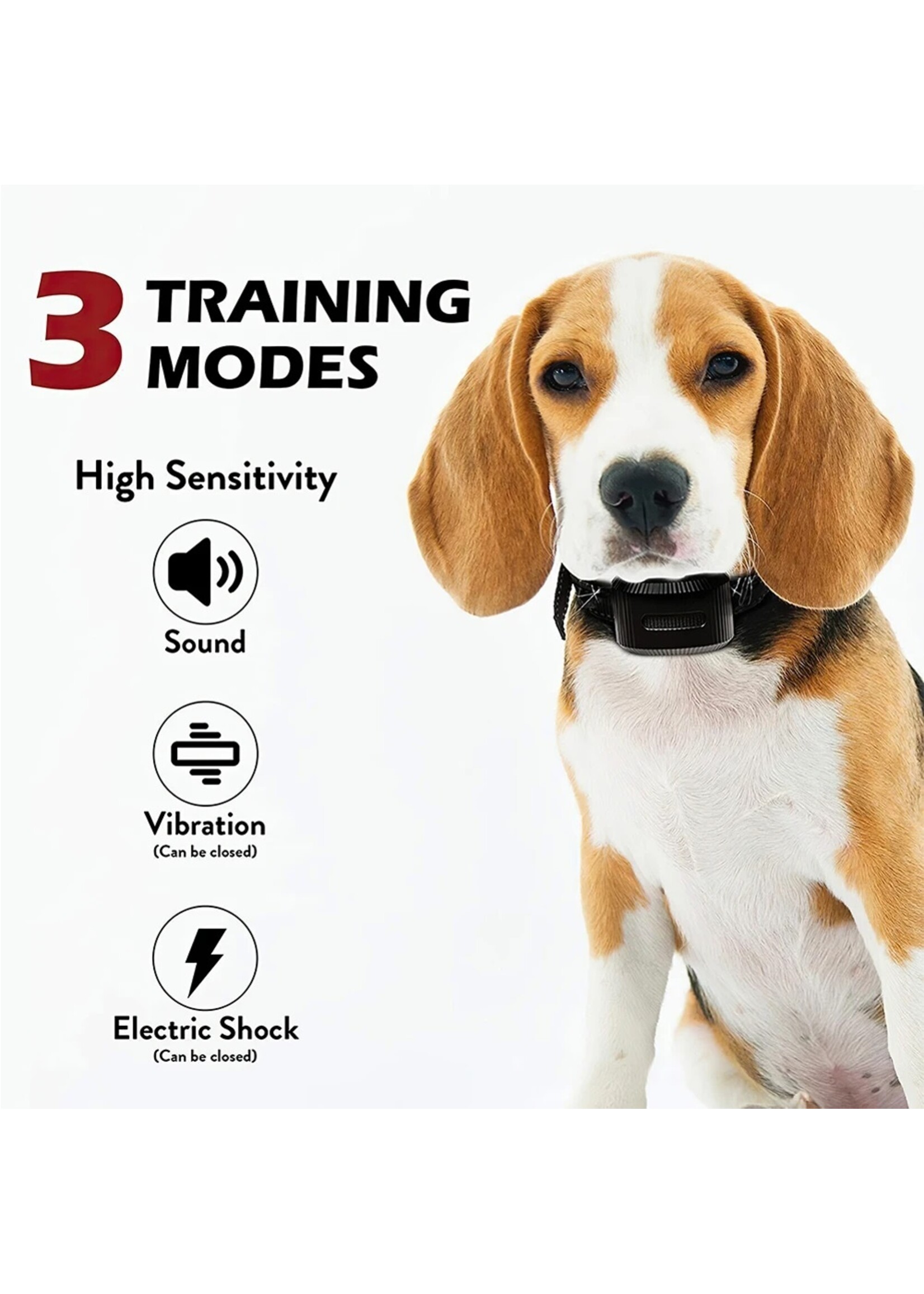 Honden Halsband Anti-blafbeheersing Waterdichte oplaadbare hondentraining accessoires Anti-blaffen voor honden Trainingshalsbanden