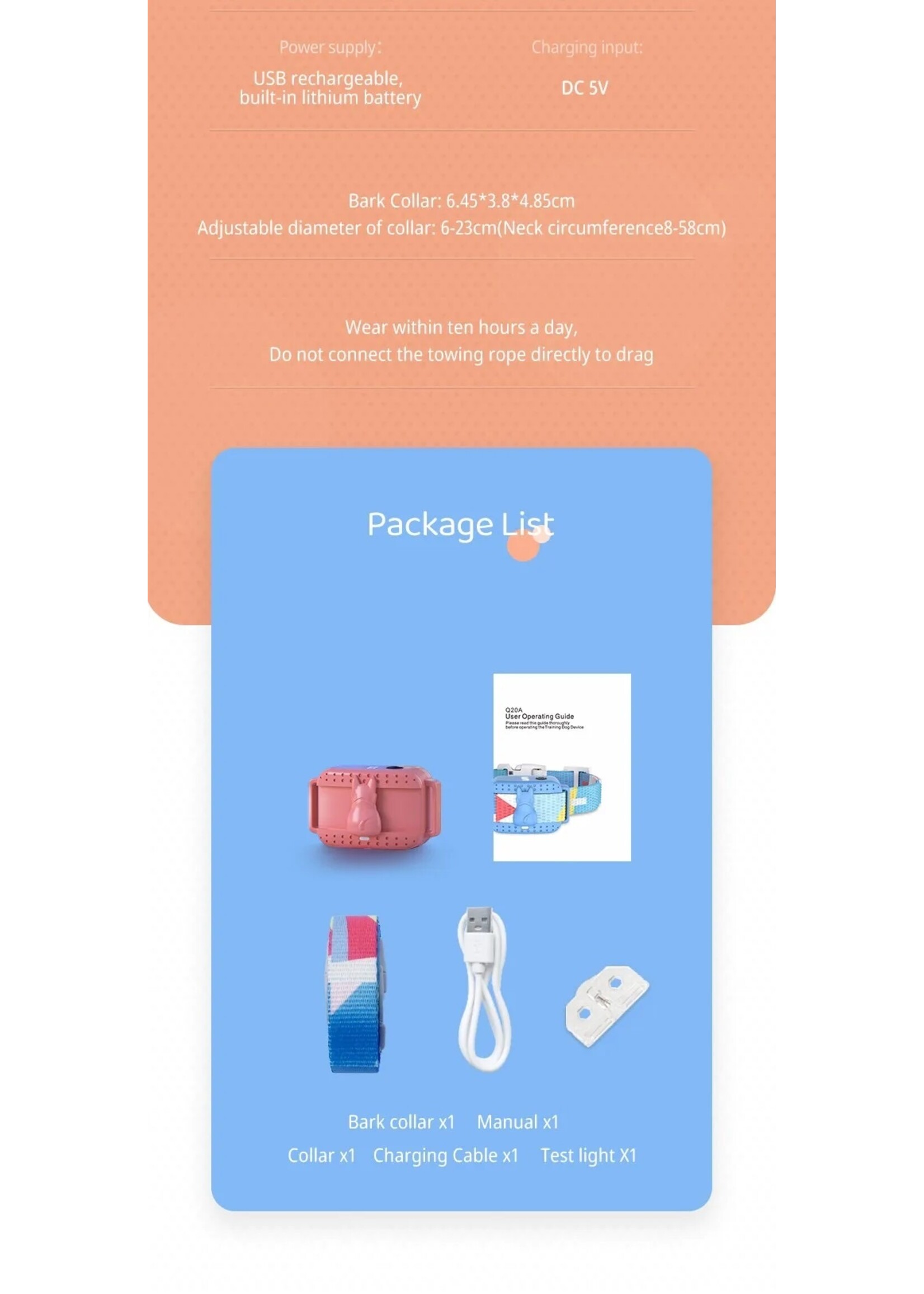Q20A Anti-Blafhalsband