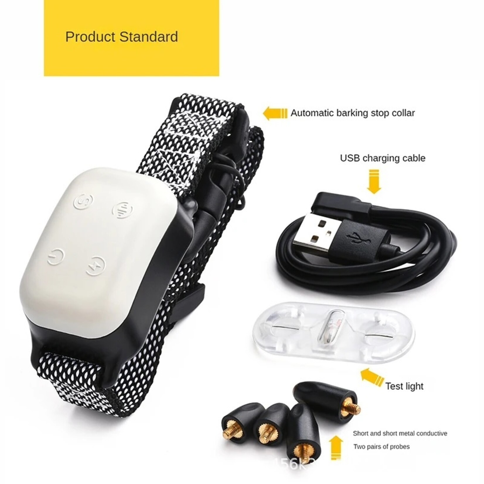Slimme automatische anti-blaf halsband Oplaadbare blafstopper Stop met blaffen HD Digitaal display IP67 Waterdichte halsband voor honden