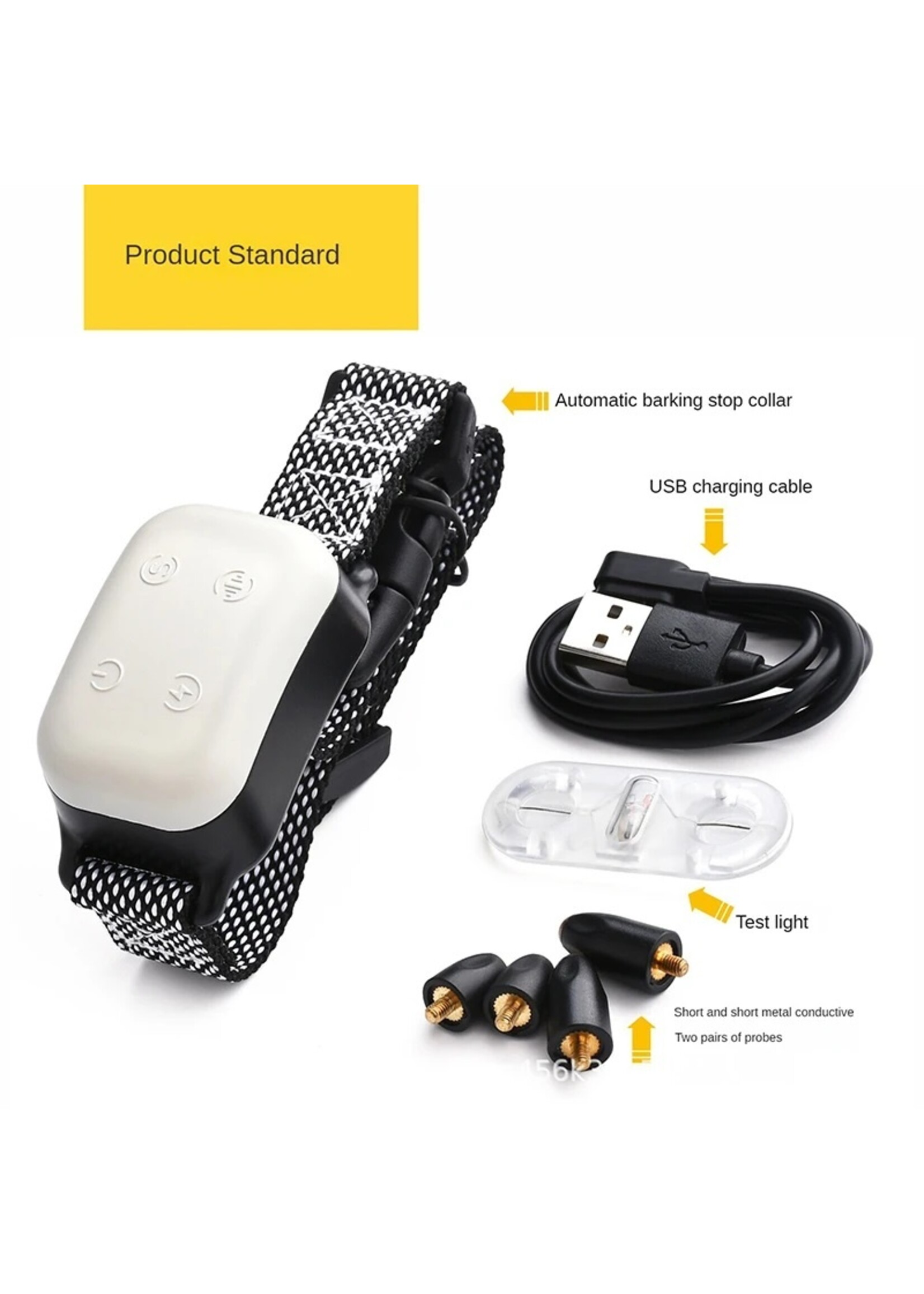 Slimme automatische anti-blaf halsband Oplaadbare blafstopper Stop met blaffen HD Digitaal display IP67 Waterdichte halsband voor honden