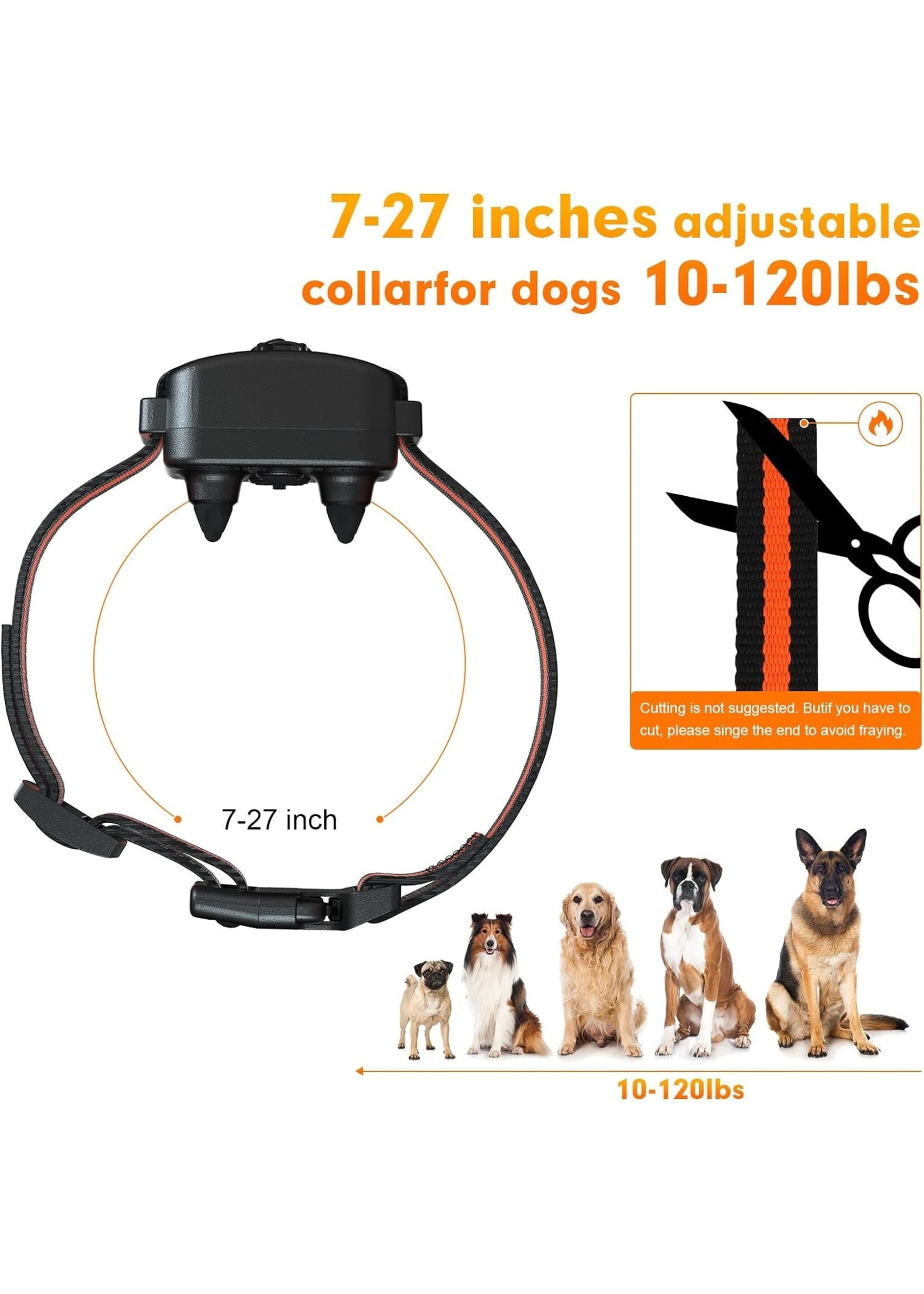 Honden Trainingshalsbanden met vergrendelknop om onbedoelde bediening te voorkomen. Elektronische schokhalsband Waterdichte oplaadbare batterij tot 250 meter afstandsbedieningsbereik