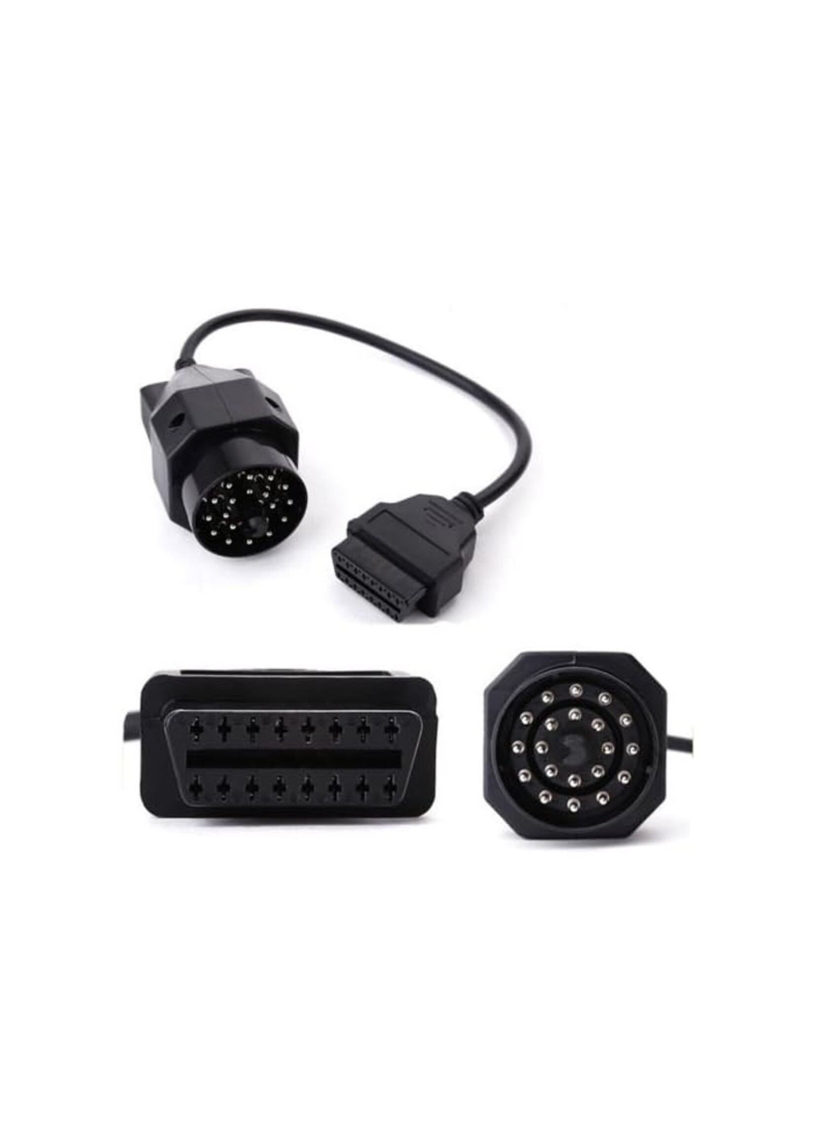 KONNWEI KONNWEI  OBD 20-pins OBD1 naar 16-pins OBD2-connectoradapterkabel voor BMW E31 E32 E34 E36 - Werkt op alle BMW met 20-pins diagnostische connector