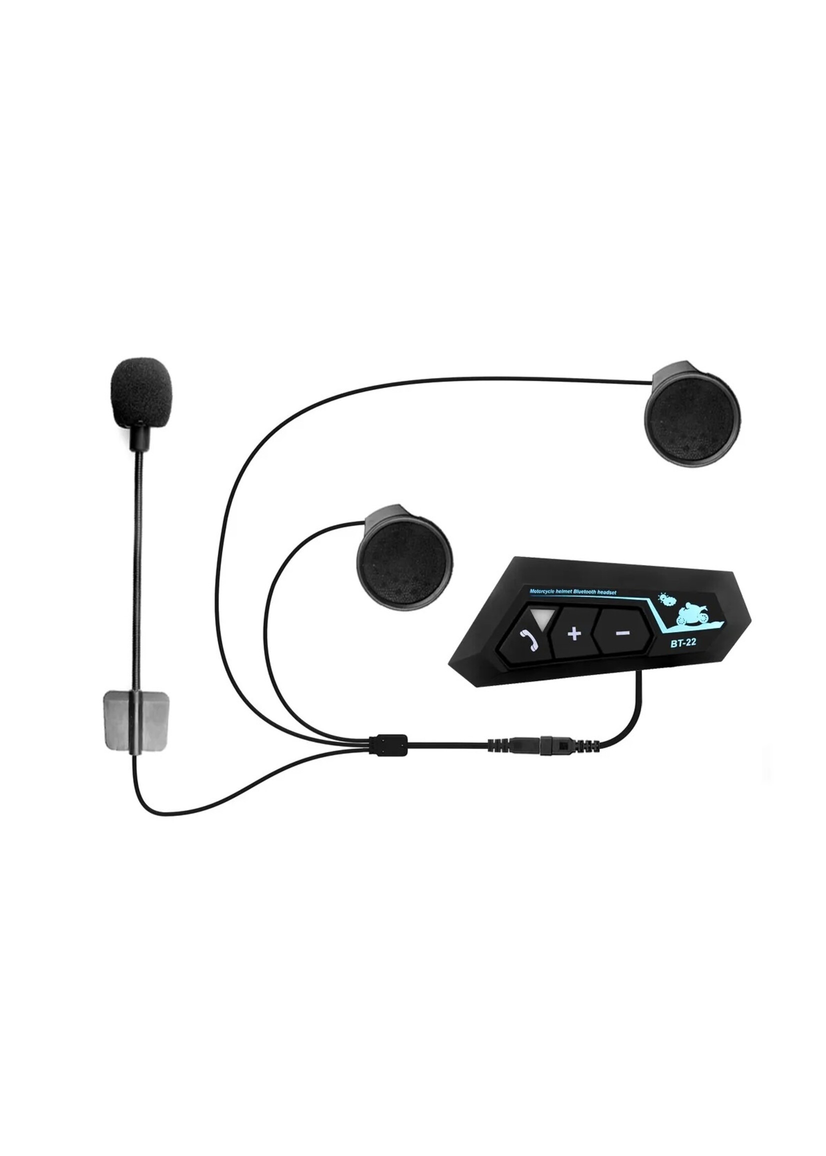 BT22- Draadloze hoofdtelefoon motorhelm BT-headset Luidsprekers Ondersteuning handsfree bellen voor antwoorden