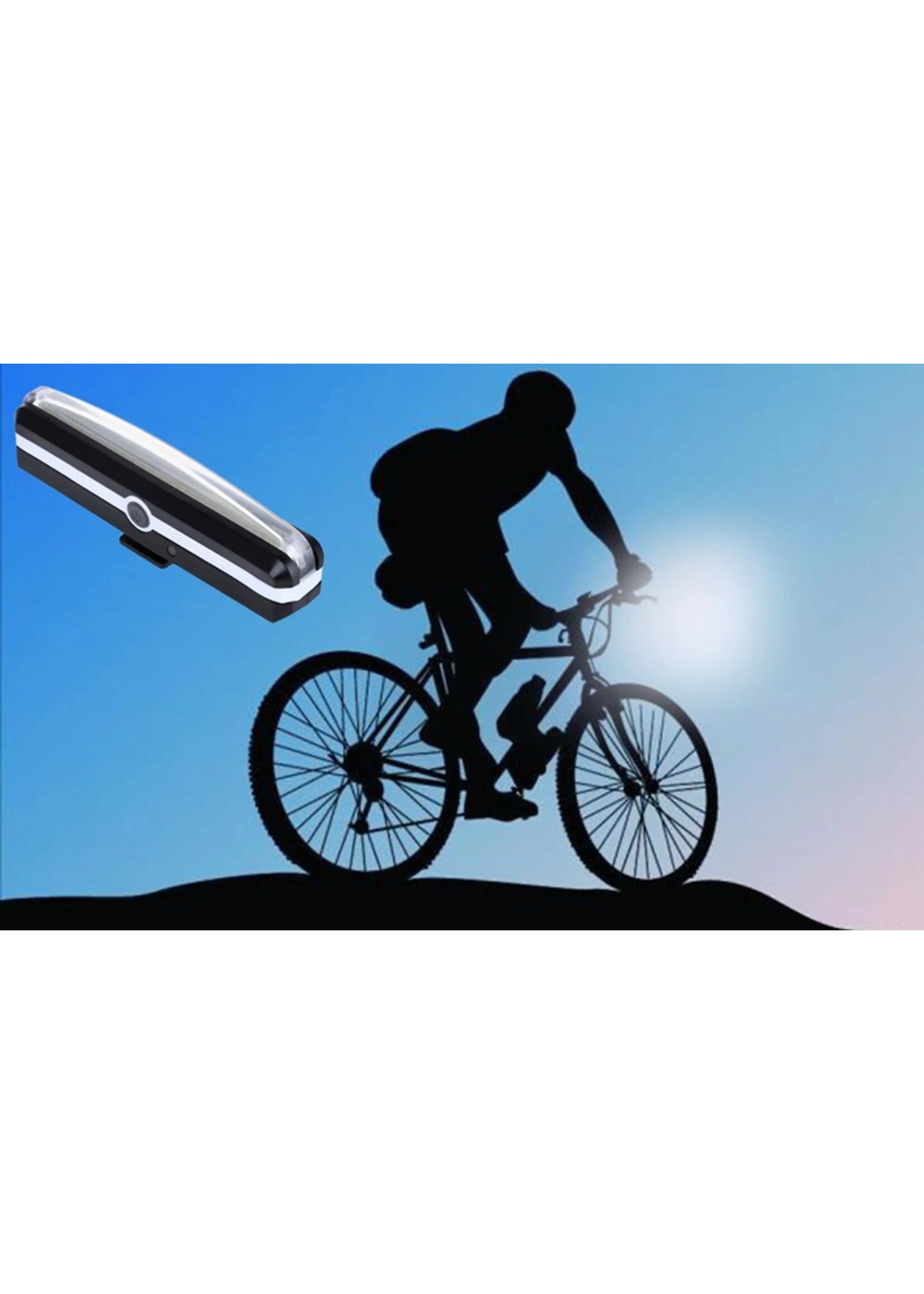Fietsen Voorlicht USB Opladen Mountainbike COB Veiligheidswaarschuwingslamp Nachtrij lantaarn Fiets