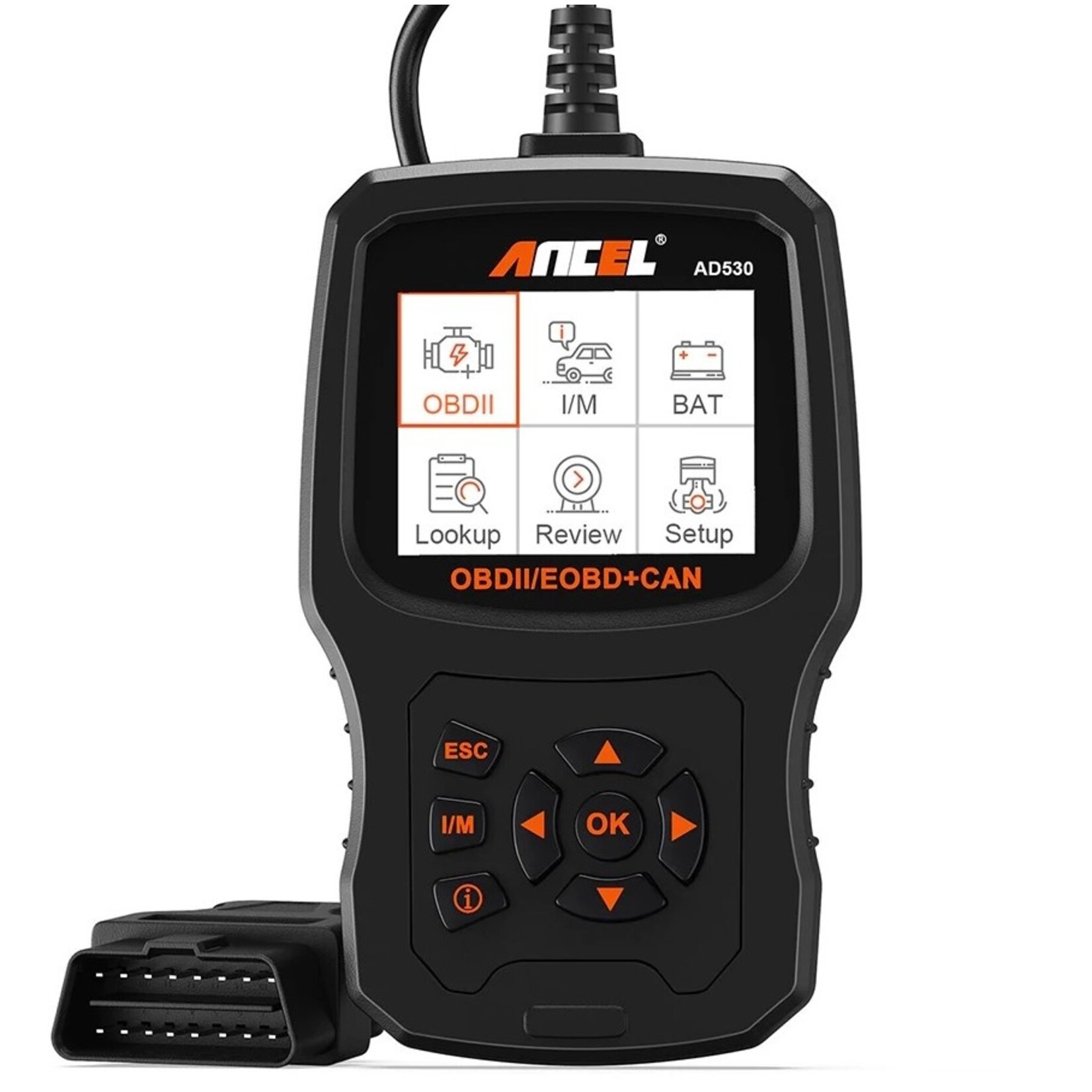 Ancel ANCEL AD530 OBD II Auto Code Reader Volledige OBD Modes Voertuigmotor fout Automotive OBD2 Scanner Diagnostische Scan Tool met Batterij Tester Functie