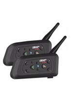 EJEAS Dubbele set EJEAS Waterproof V6 pro full duplex bluetooth helm intercom headset interphone voor motorfiets