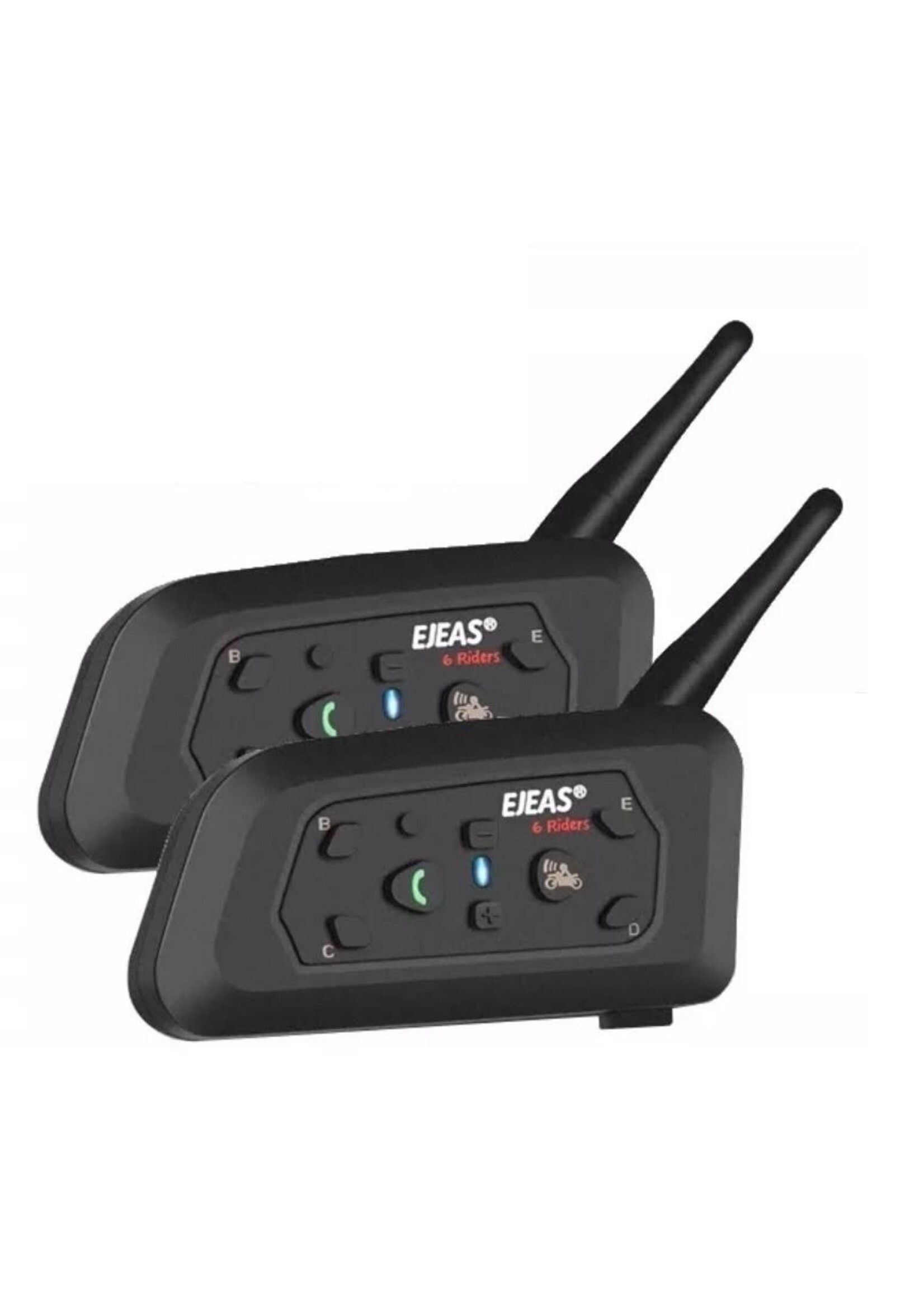 EJEAS Dubbele set EJEAS Waterproof V6 pro full duplex bluetooth helm intercom headset interphone voor motorfiets