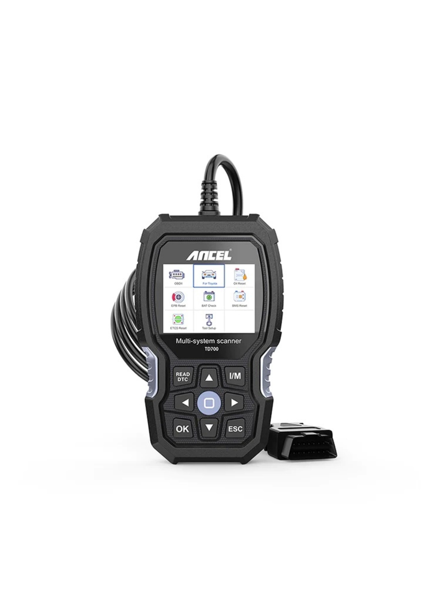 Ancel ANCEL TD700 OBD2 0Scanner voor Toyota, Lexus en Scion. Alle Systeem Transmissie TPMS Opnieuw leren ABS Motor Auto Diagnostische Scan Tool