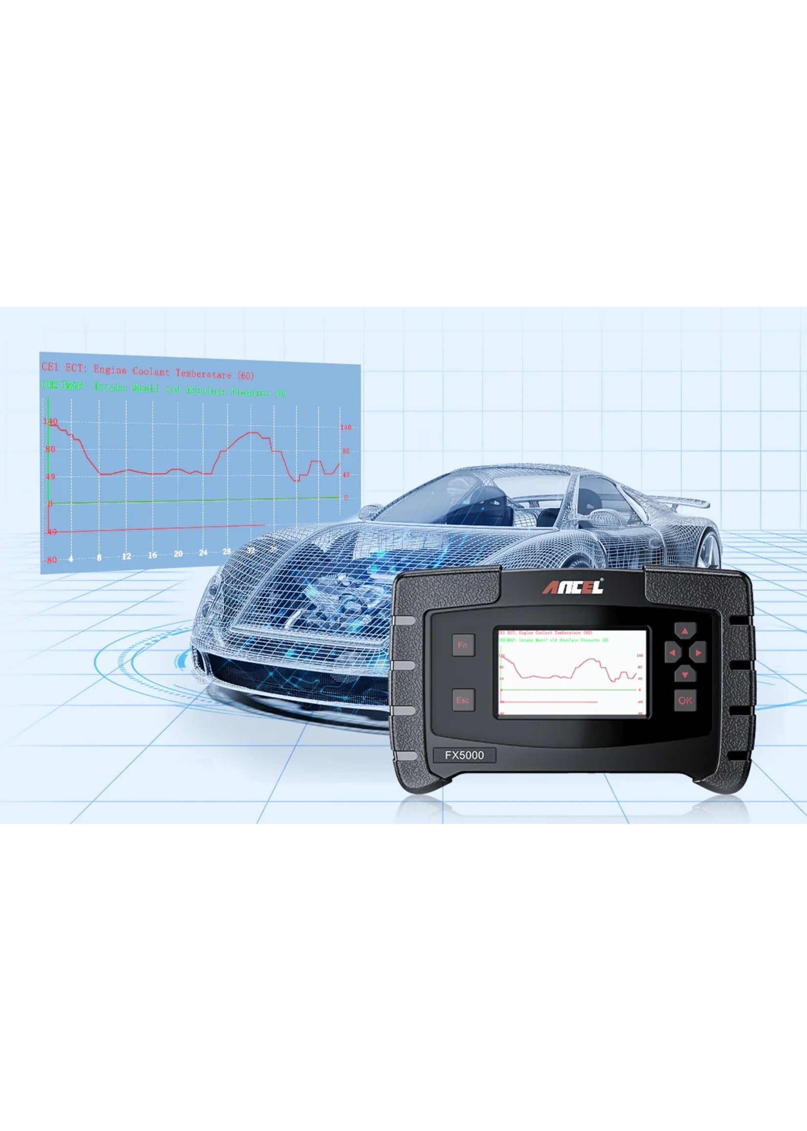Ancel ANCEL FX5000 Professionele alles-in-één diagnostisch hulpmiddel voor alle merken