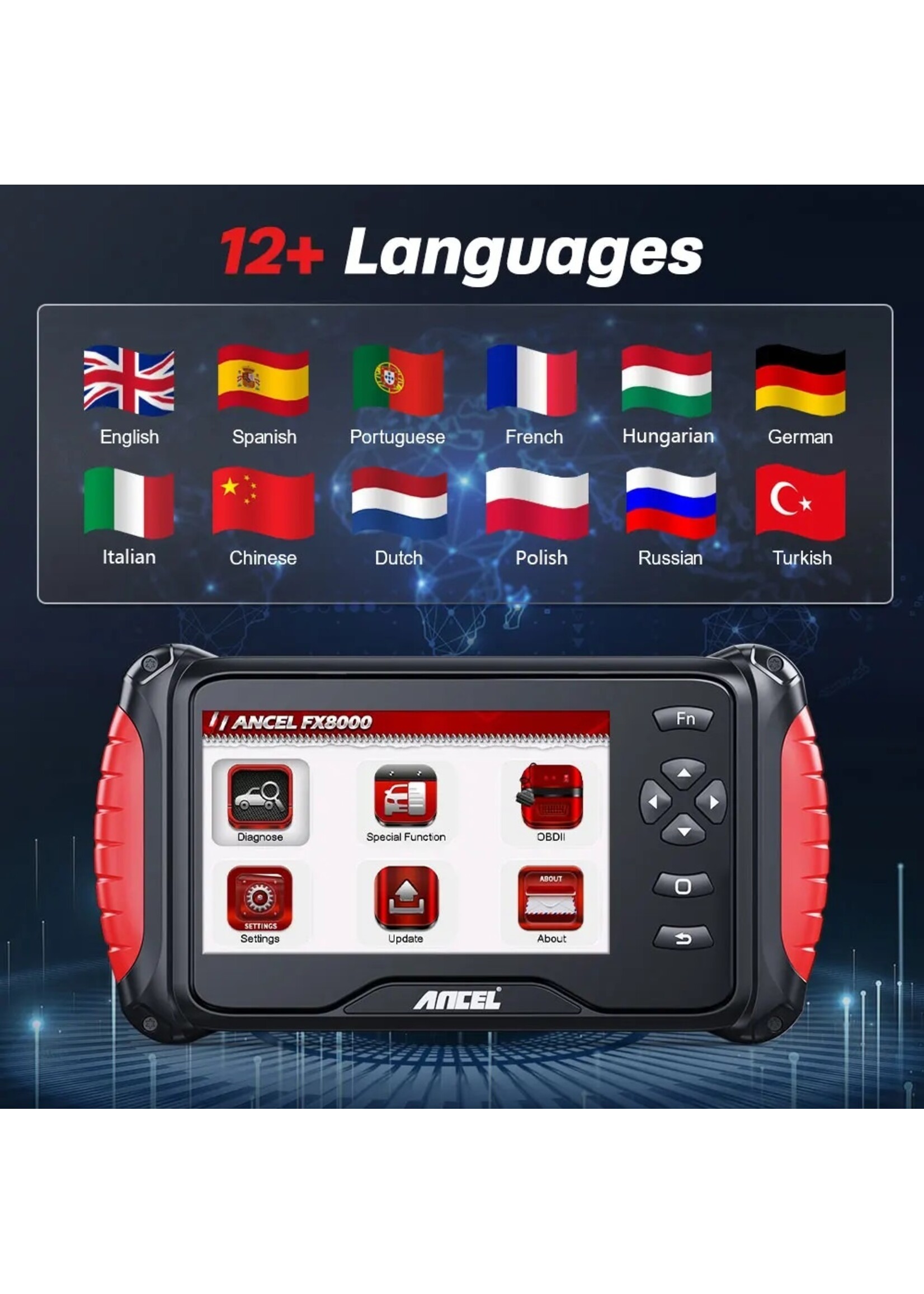 Ancel ANCEL FX8000 Uw ultieme alles-in-één diagnostisch hulpmiddel voor alle merken