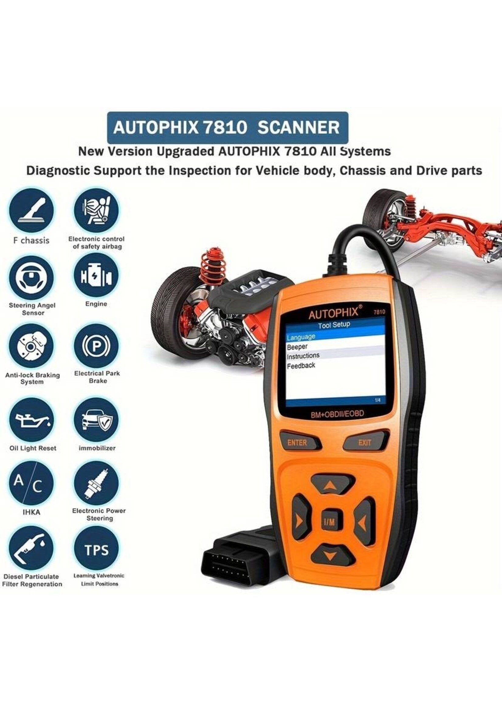 Autophix AUTOPHIX 7810 voor BMW Volledige Systemen OBD2 Scanner