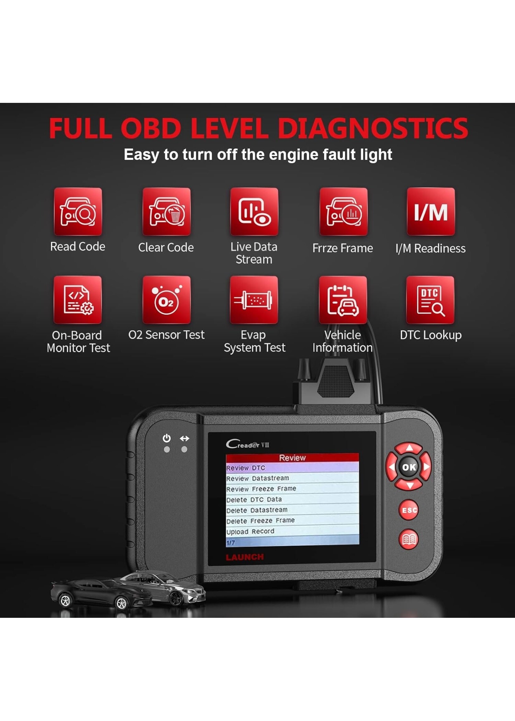 Launch LAUNCH Creader VIII Uitgebreide OBDII-codelezer