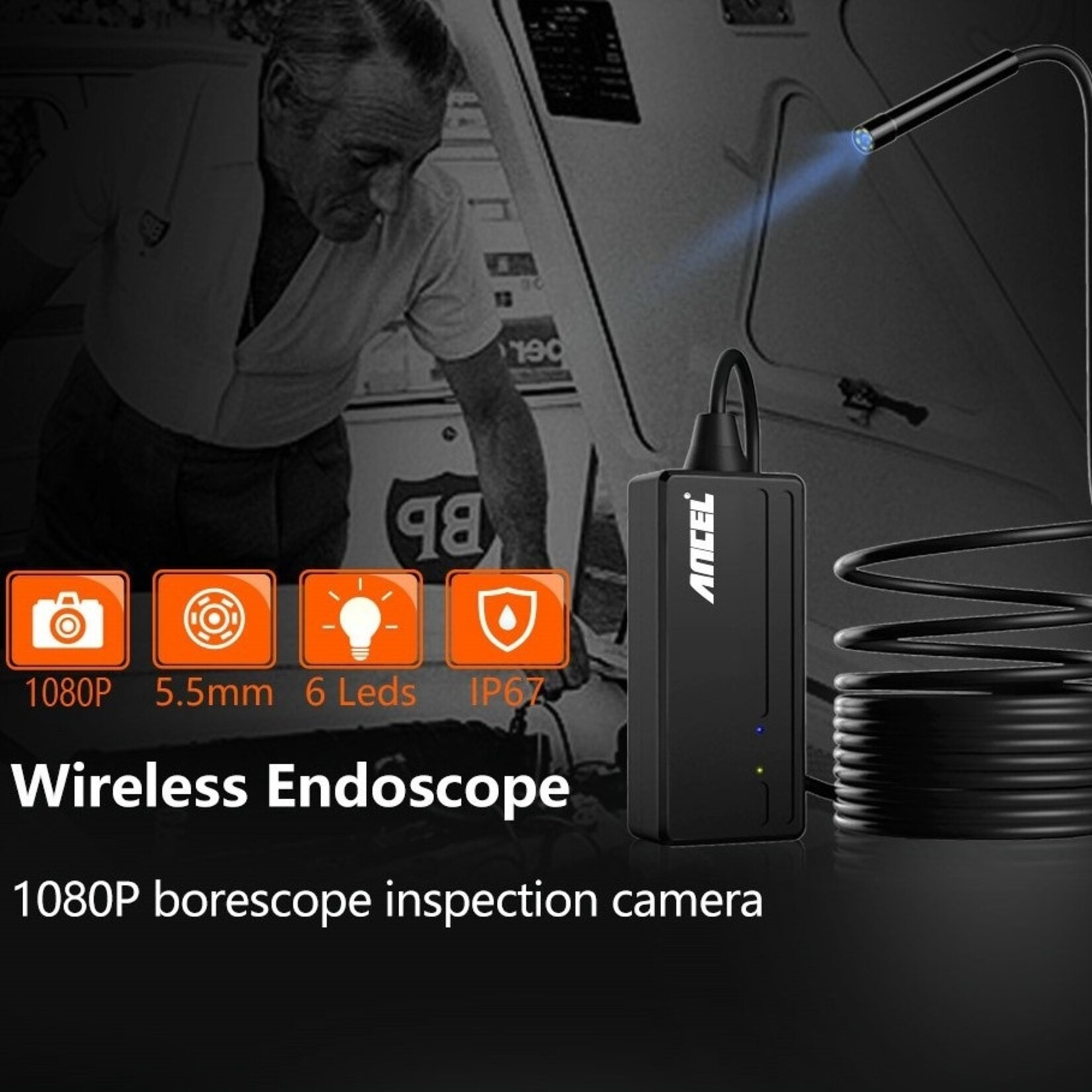 Ancel ANCEL W655 WIFI Endoscoop Camera 5.5mm