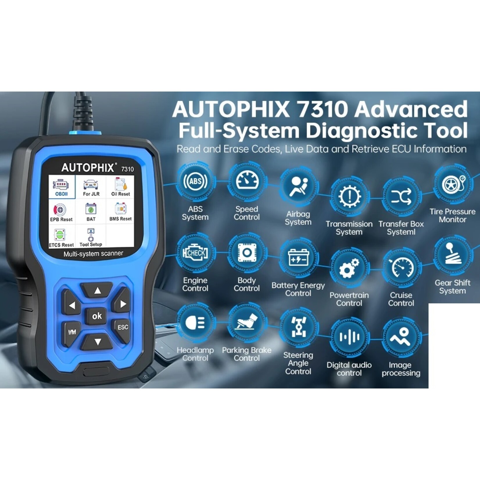 Autophix AUTOPHIX 7310 OBD2-scanner voor Land Rover voor Jaguar