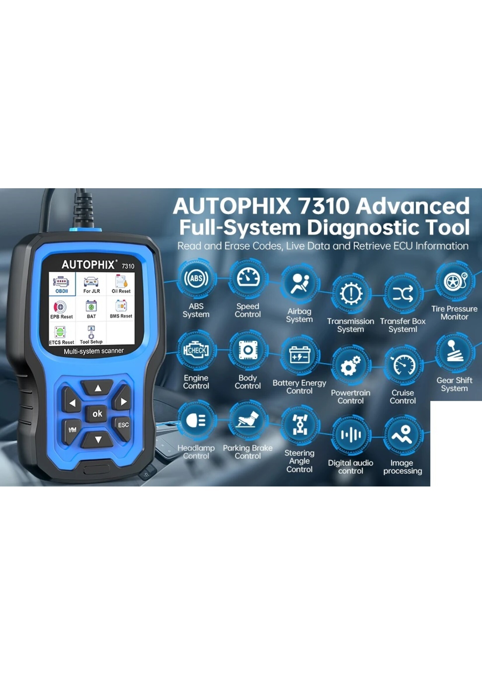 Autophix AUTOPHIX 7310 OBD2-scanner voor Land Rover en Jaguar