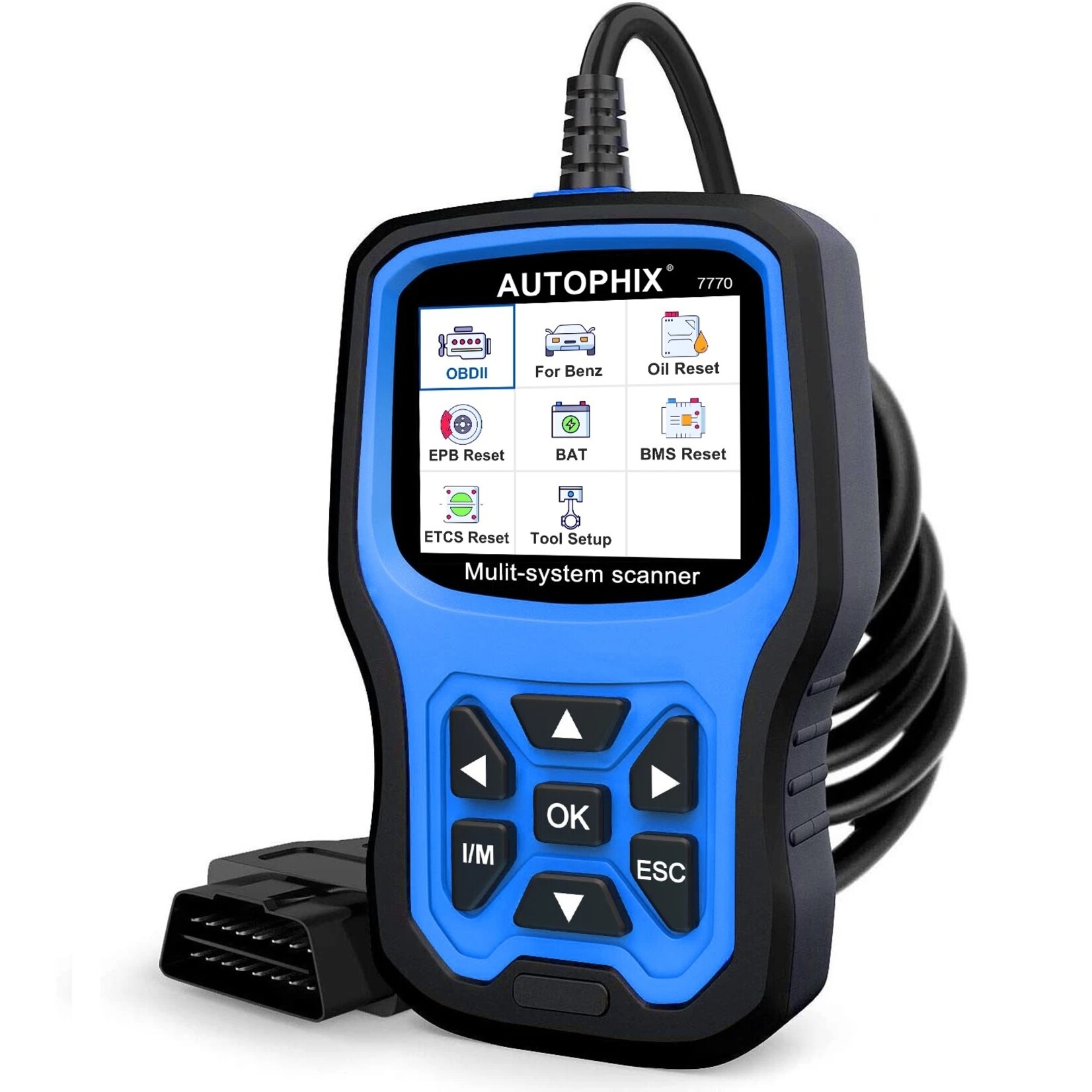 Autophix Autophix 7770 – Professionele OBD2 Scantool voor Mercedes-Benz en Universele Voertuigen