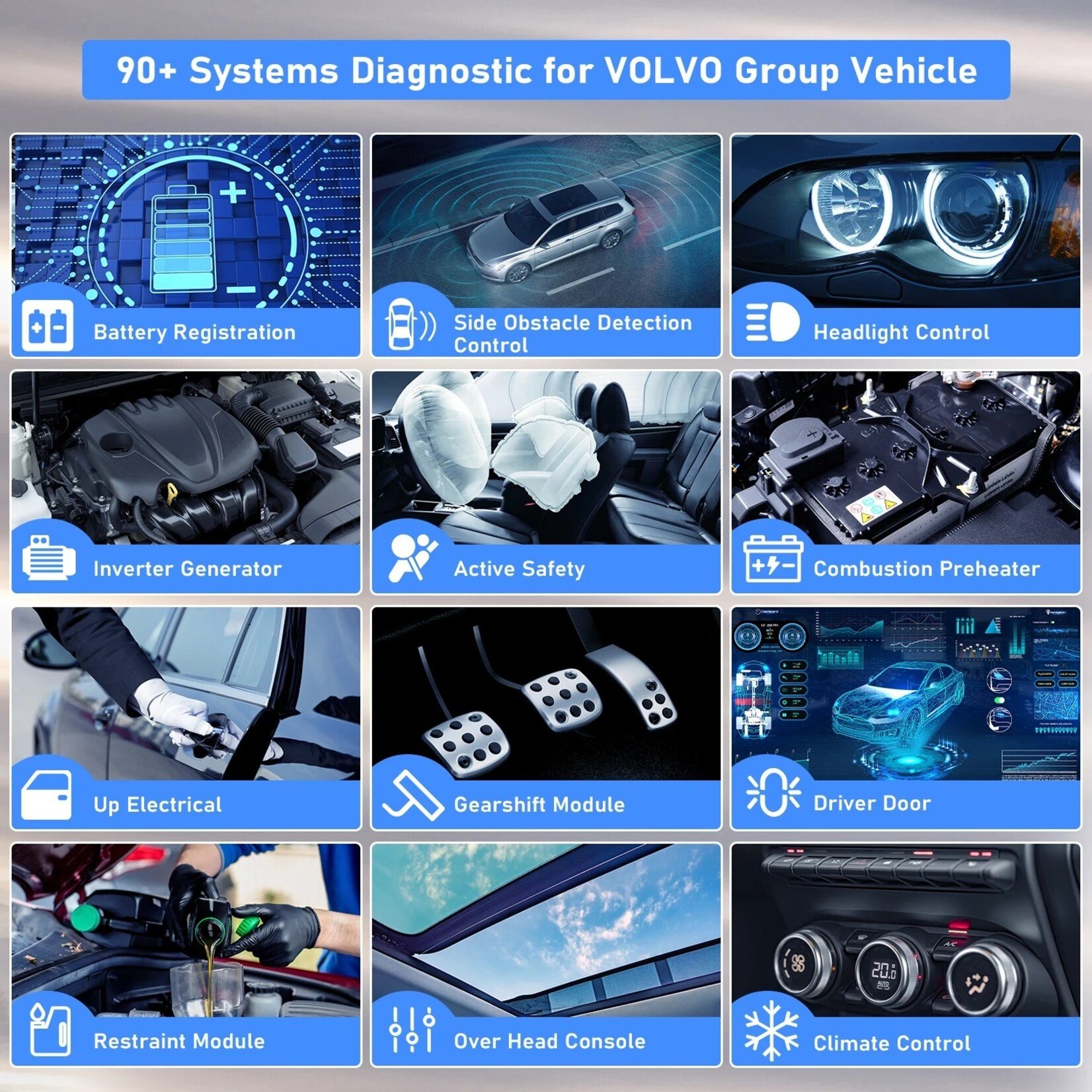 Autophix Autophix 7110 – Professionele Diagnosetool voor Volvo en Universele OBD2-Voertuigen