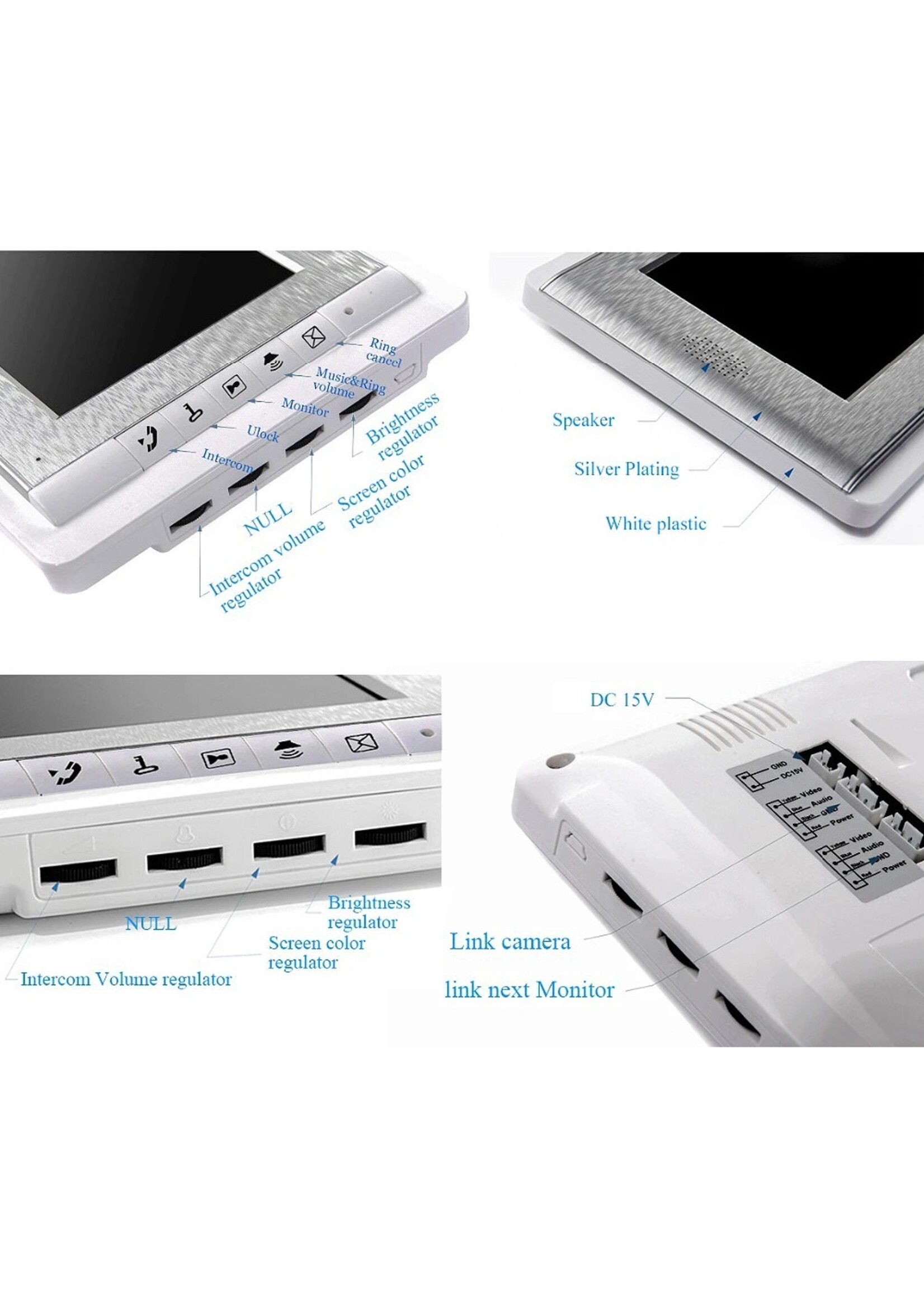 7-inch video-intercom deurbel villa slimme deurbel