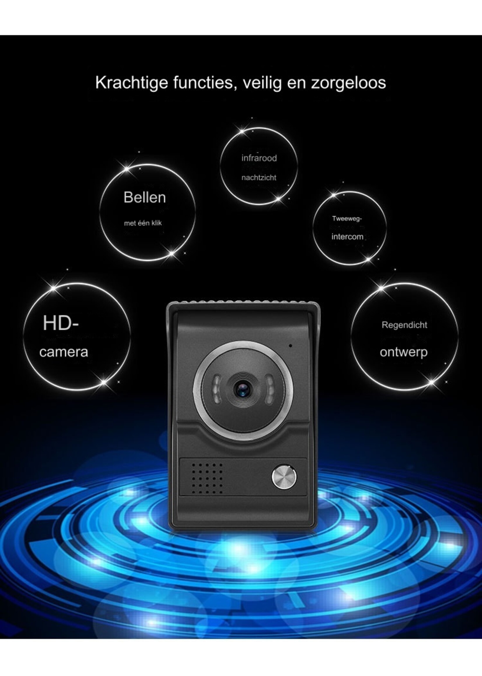7-inch video-intercom deurbel villa slimme deurbel