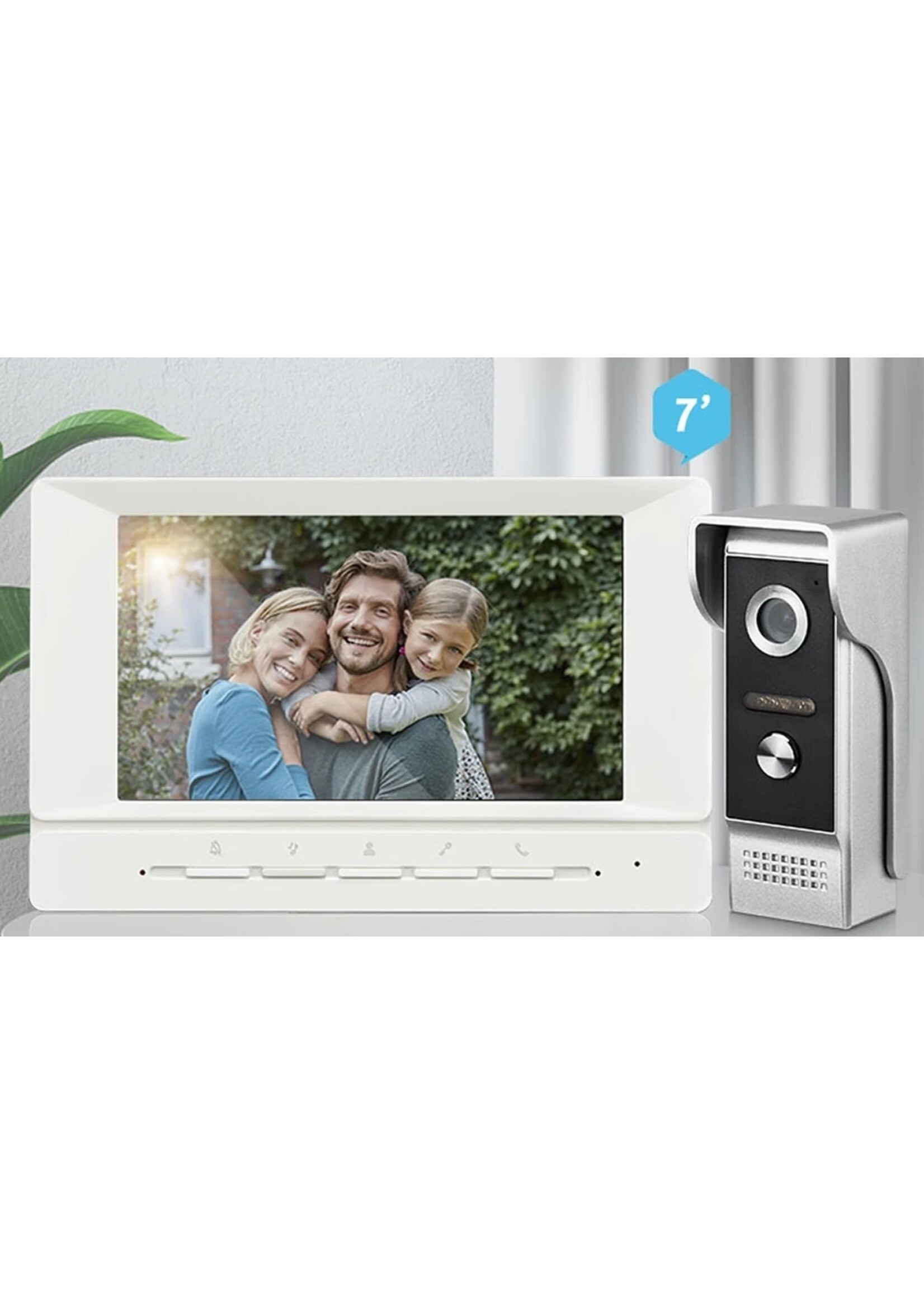7 inch Visuele intercom deurbel