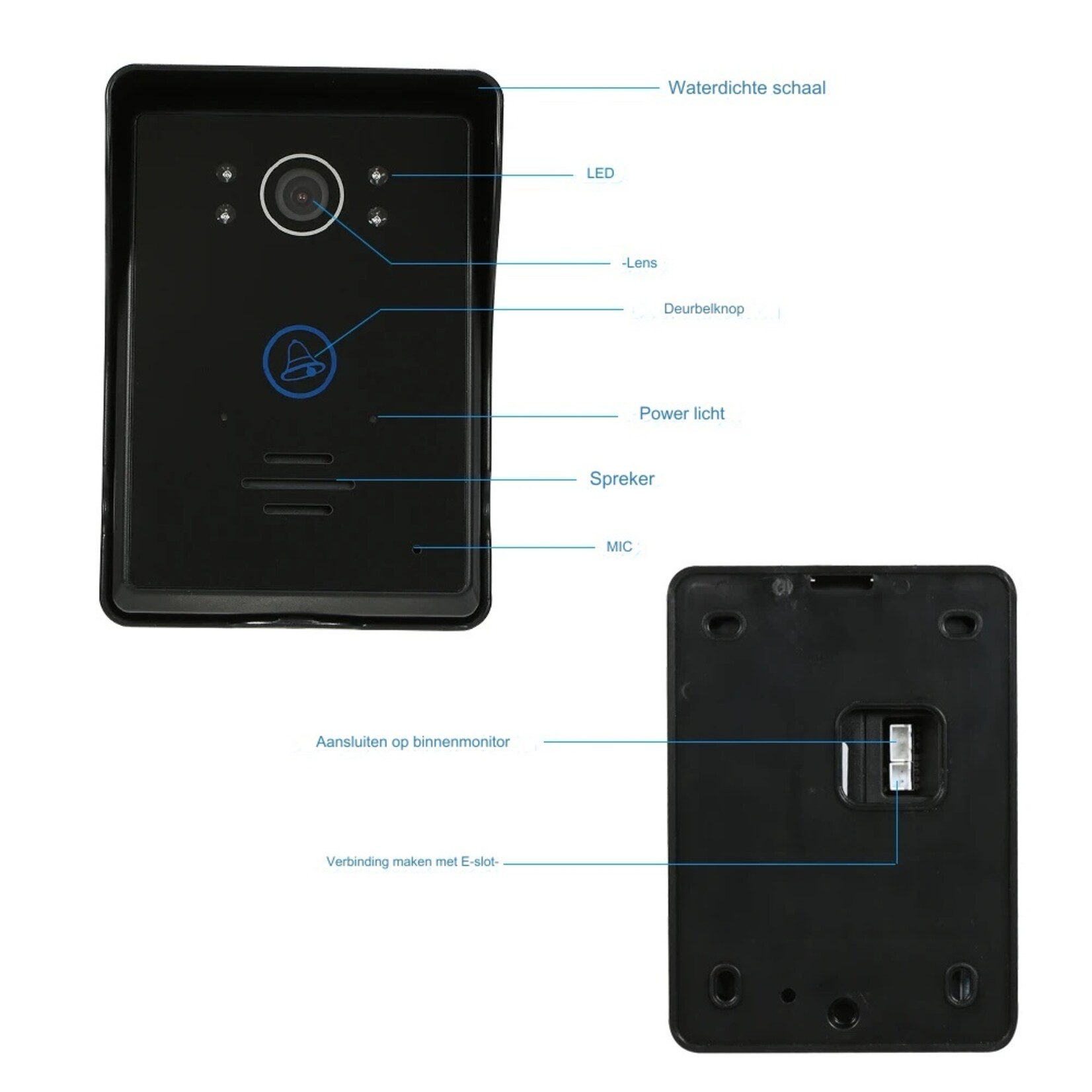 Anjielosmart 7 ''LCD    2.4GHz Draadloze Video-intercom