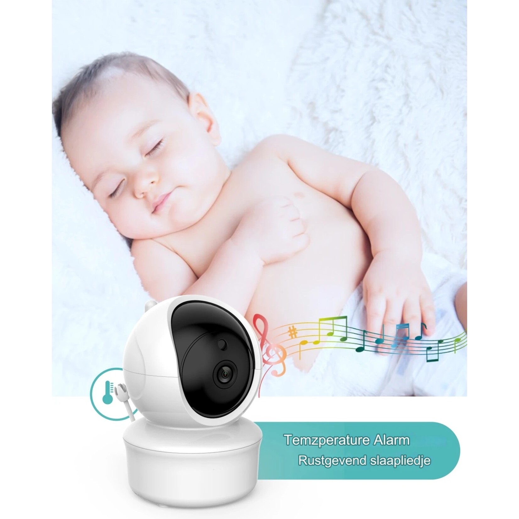 Babyfoon 4,3'' scherm Tweeweg audio-talk video