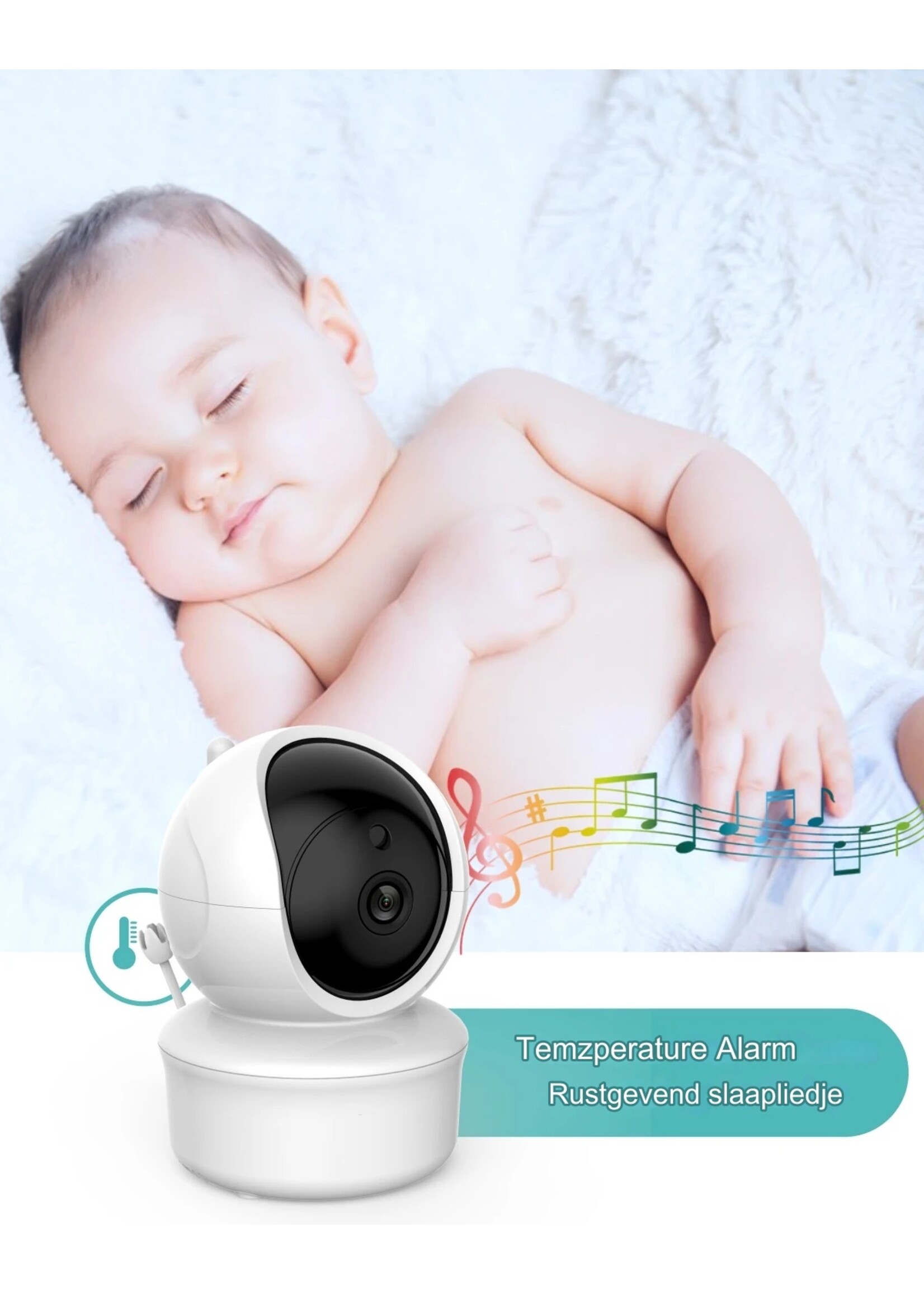 Babyfoon 4,3'' scherm Tweeweg audio-talk video