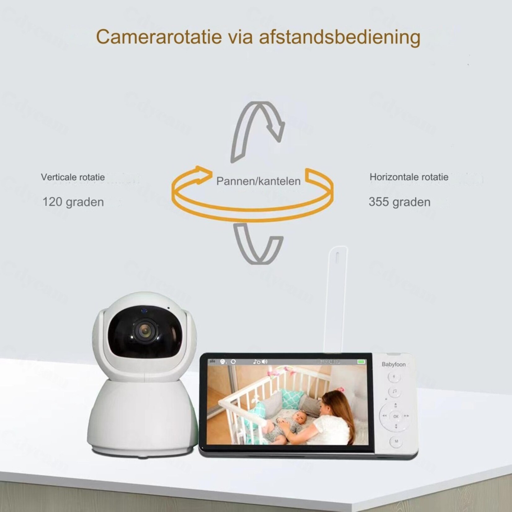 5-inch babyfoon HD draadloze kindermonitor smart home babyverzorgingscamera